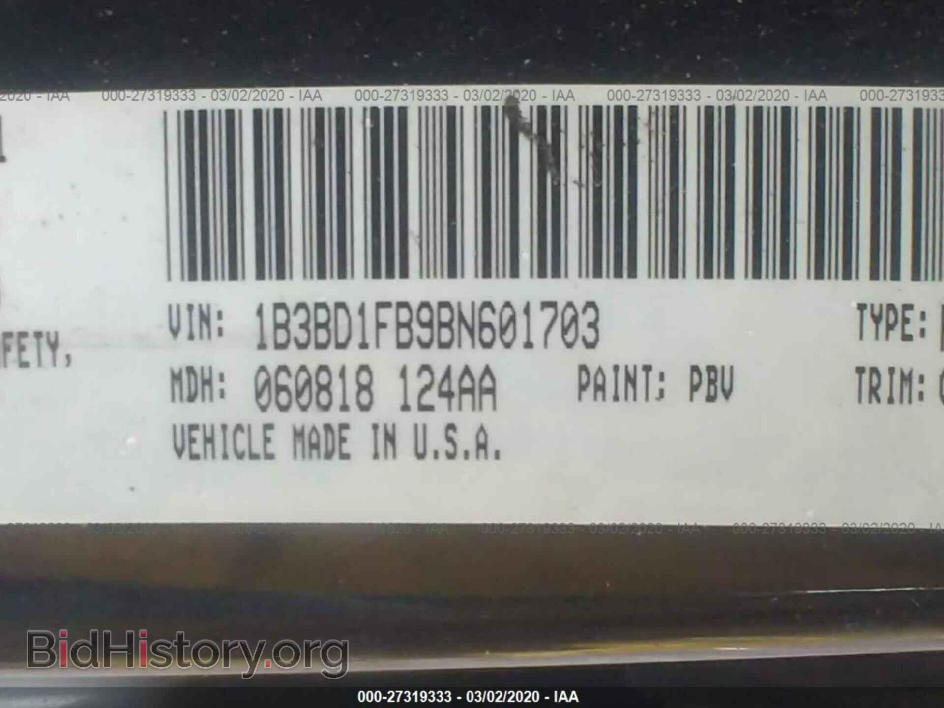 2011 DODGE AVENGER - VIN: 1B3BD1FB9BN601703 - Фото 9