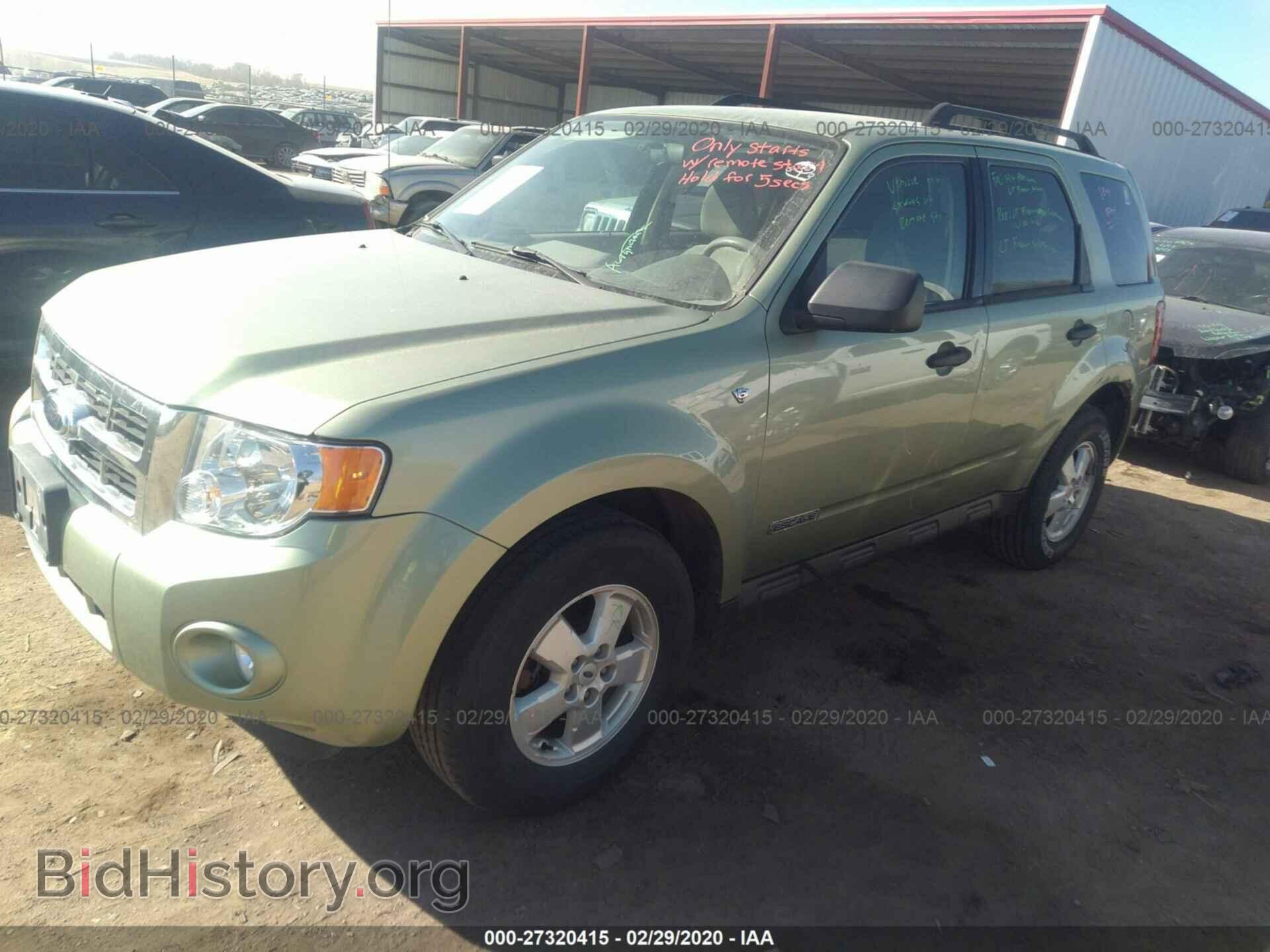 2008 FORD ESCAPE - VIN: 1FMCU93188KD05865 - Фото 2