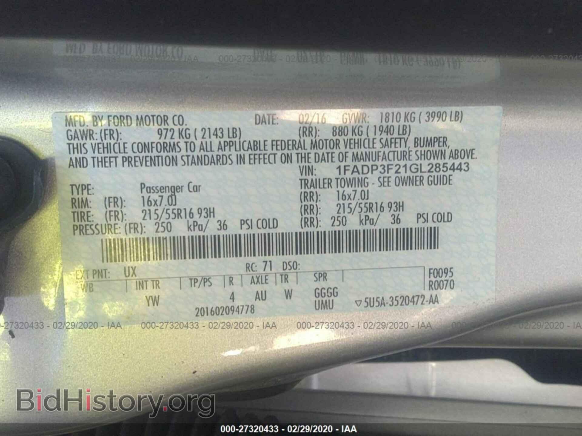 2016 FORD FOCUS - VIN: 1FADP3F21GL285443 - Фото 9