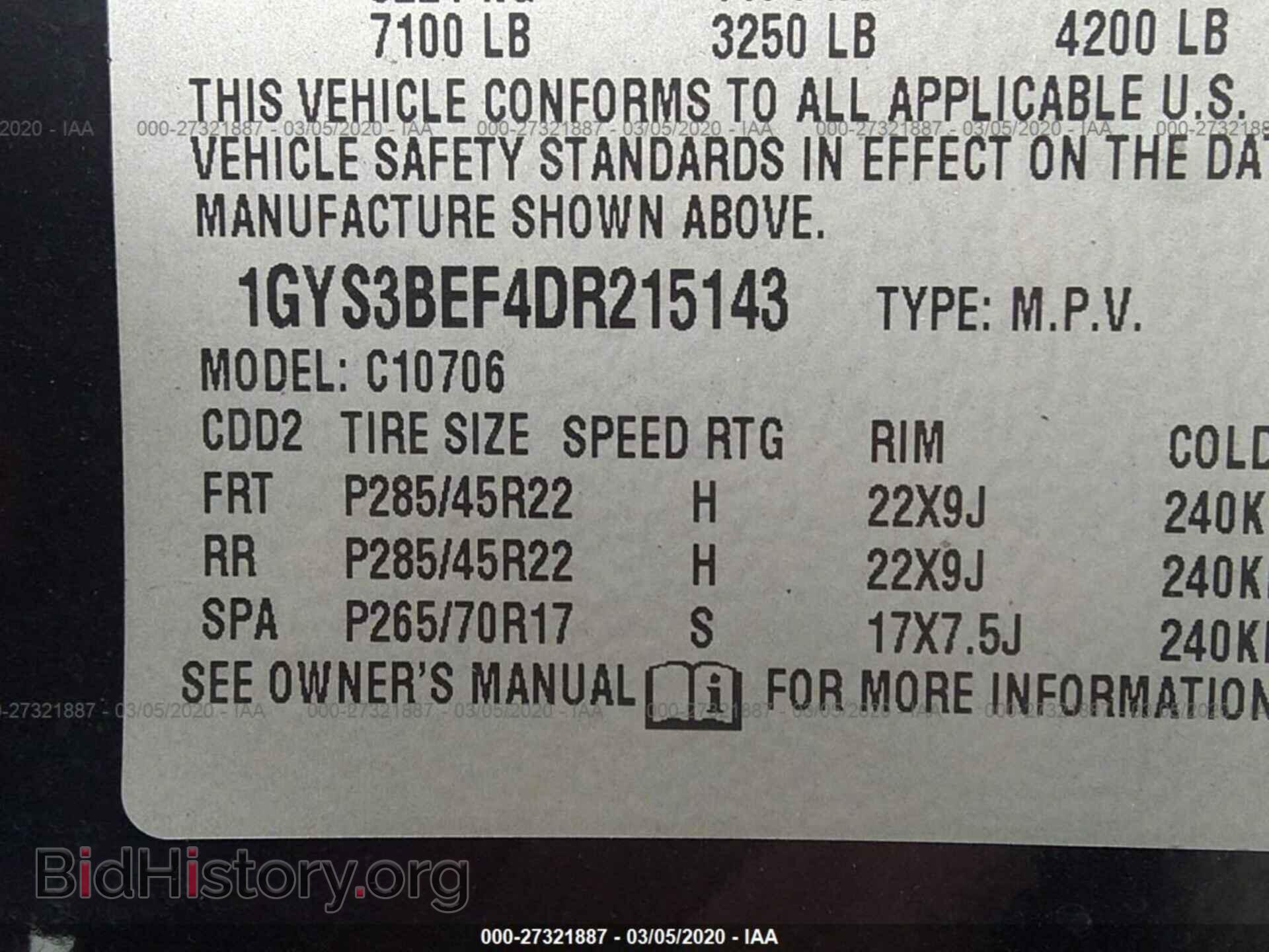 2013 CADILLAC ESCALADE - VIN: 1GYS3BEF4DR215143 - Фото 9