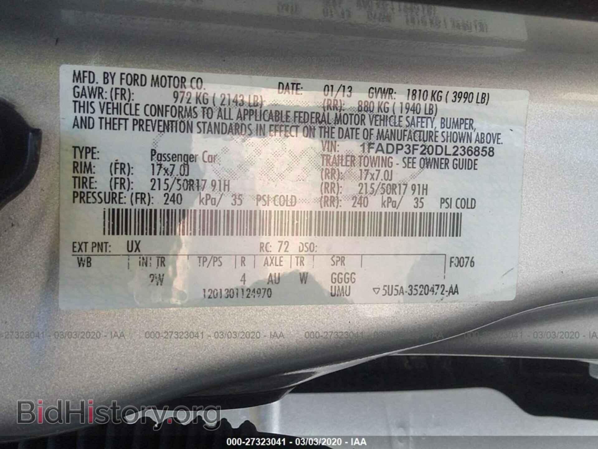 2013 FORD FOCUS - VIN: 1FADP3F20DL236858 - Photo 9