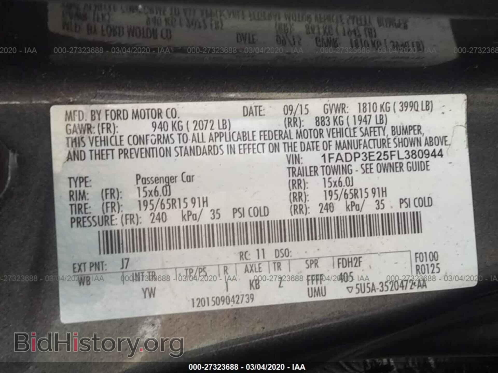 2015 FORD FOCUS - VIN: 1FADP3E25FL380944 - Photo 9