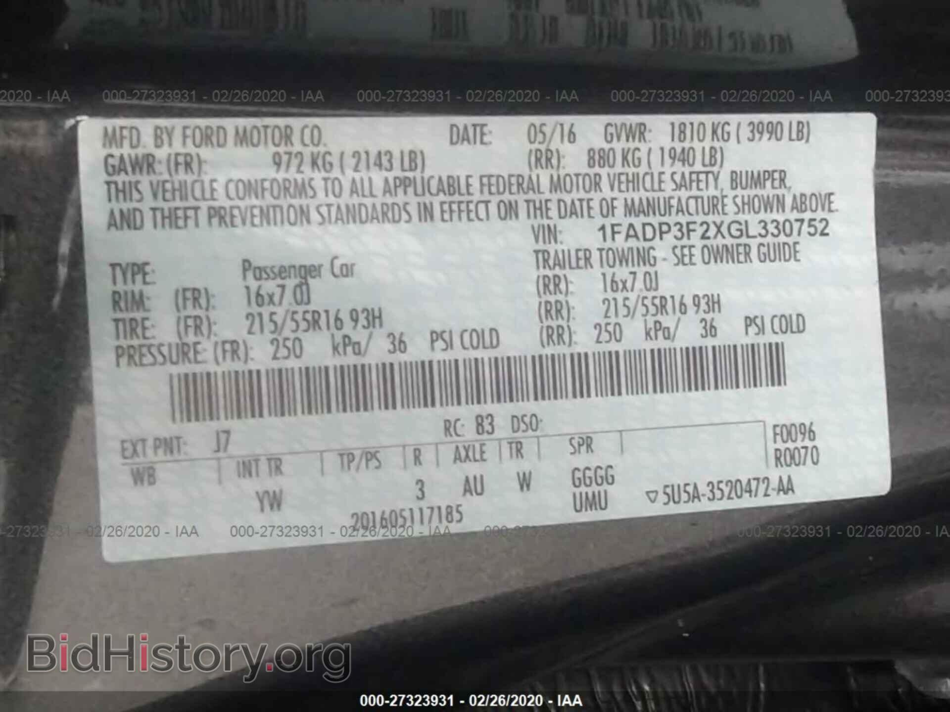 2016 FORD FOCUS - VIN: 1FADP3F2XGL330752 - Фото 9