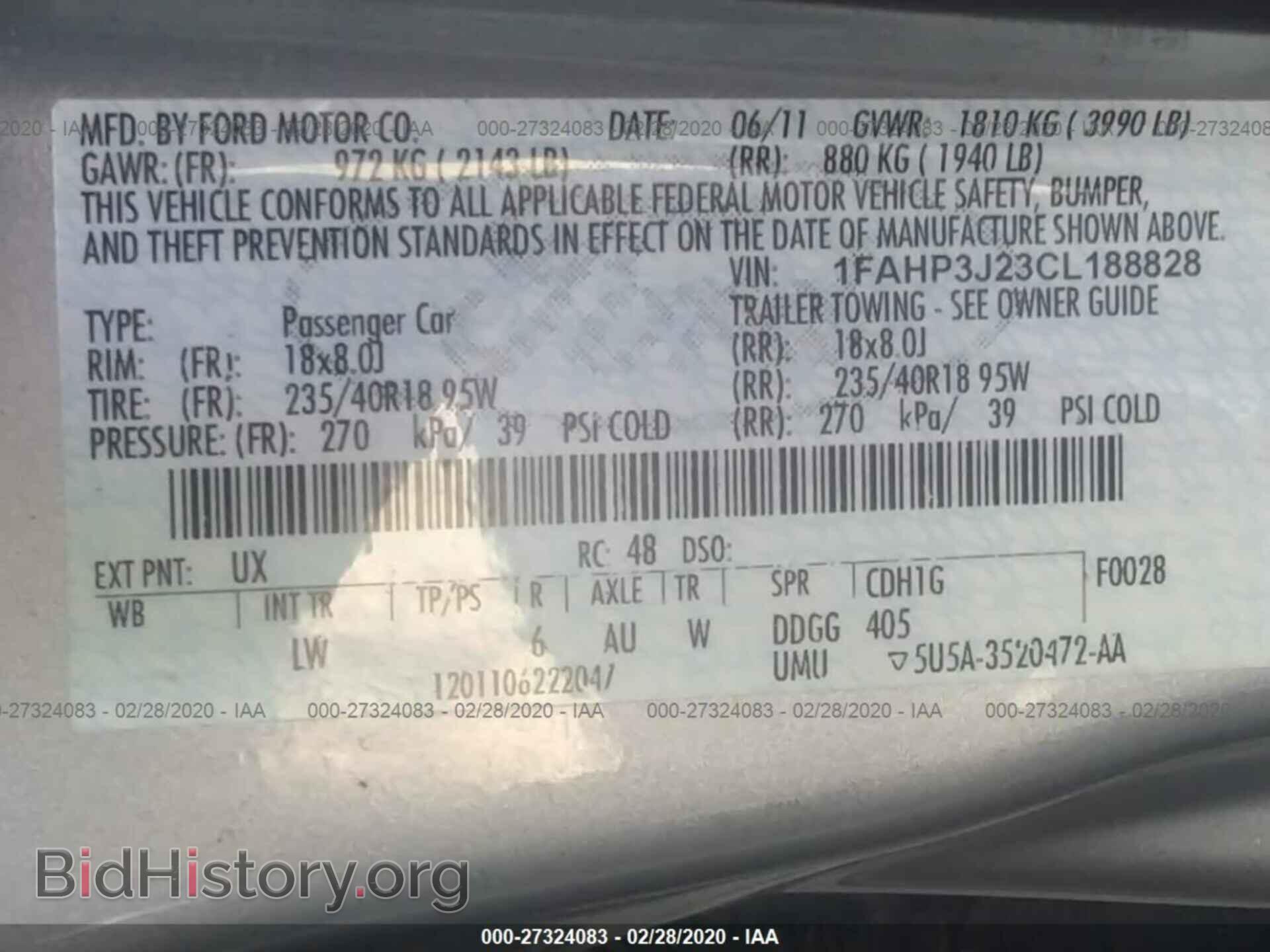 2012 FORD FOCUS - VIN: 1FAHP3J23CL188828 - Photo 9