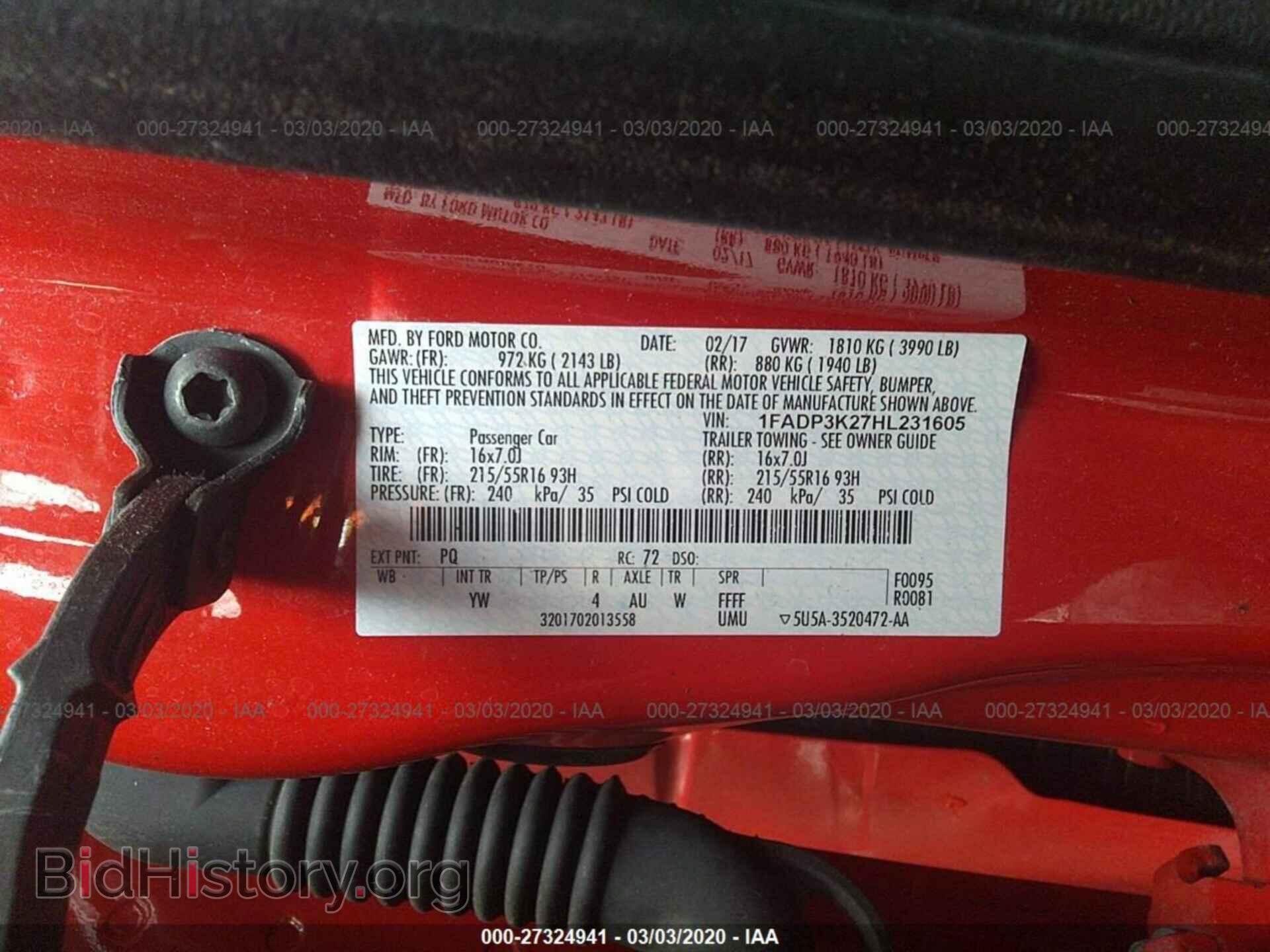 2017 FORD FOCUS - VIN: 1FADP3K27HL231605 - Фото 9