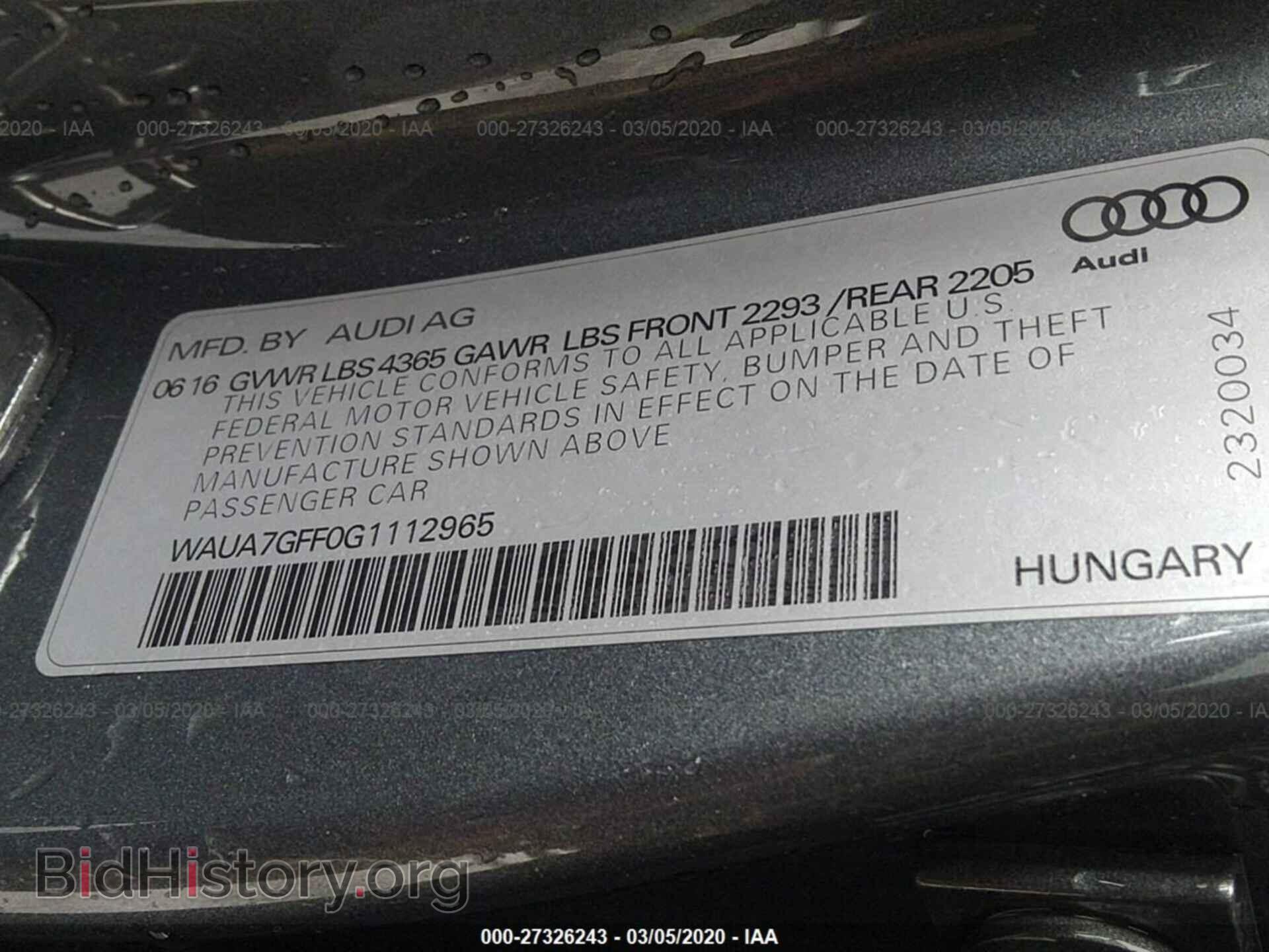 2016 AUDI A3 - VIN: WAUA7GFF0G1112965 - Фото 9