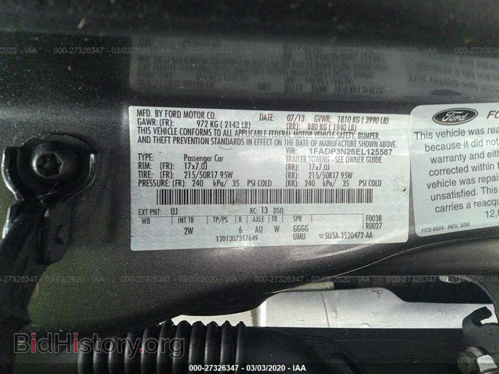 2014 FORD FOCUS - VIN: 1FADP3N26EL125587 - Photo 9