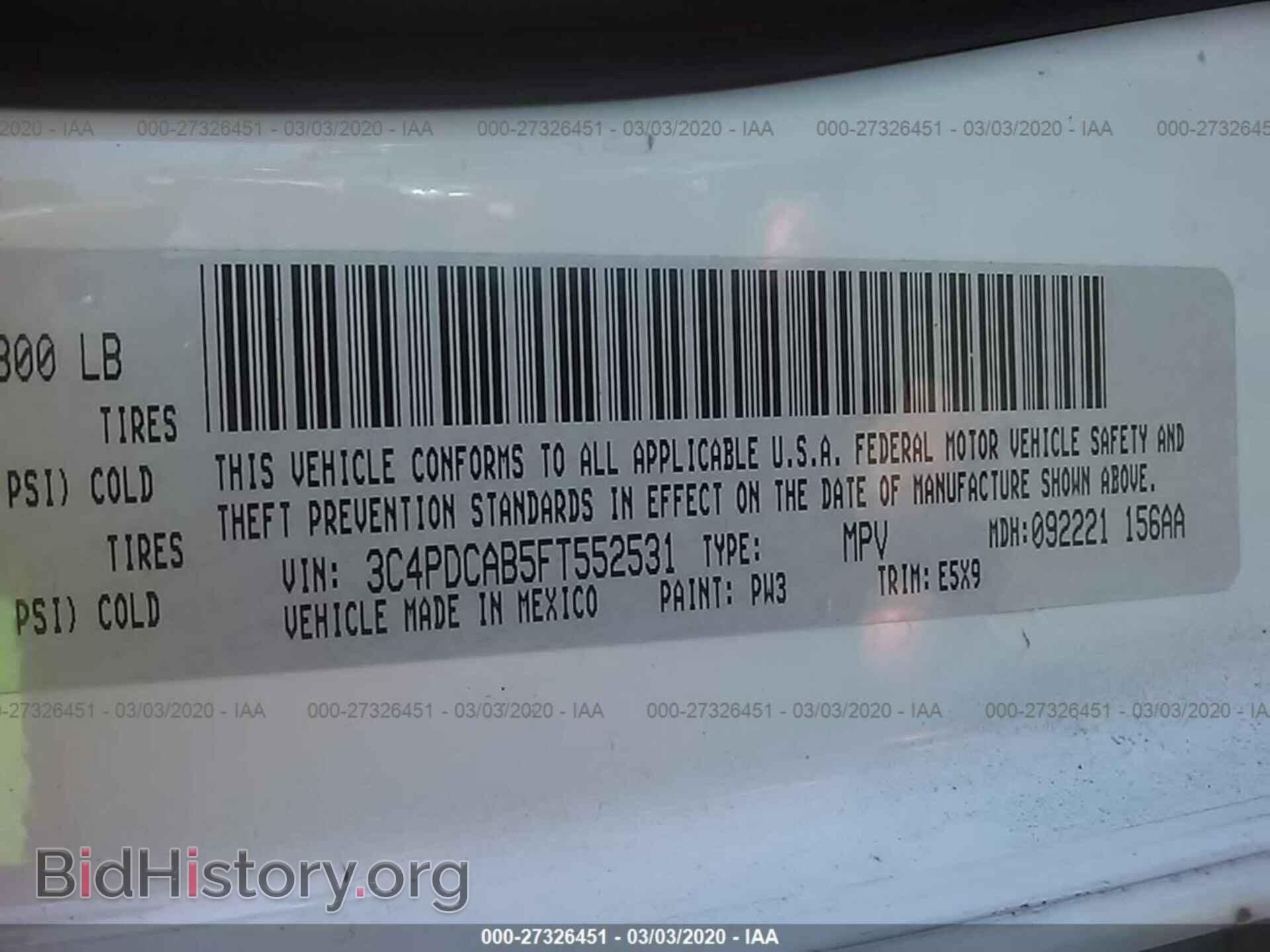2015 DODGE JOURNEY - VIN: 3C4PDCAB5FT552531 - Фото 9