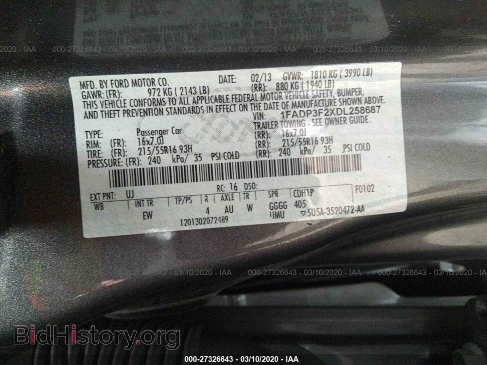 2013 FORD FOCUS - VIN: 1FADP3F2XDL258687 - Photo 9