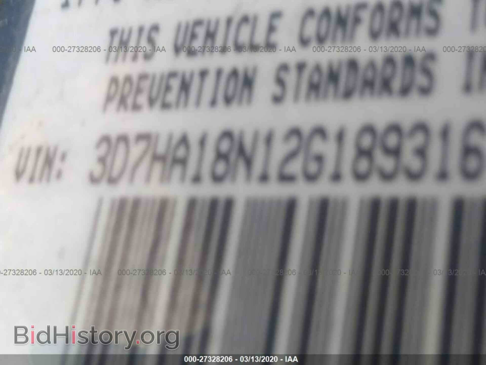 2002 DODGE RAM 1500 - VIN: 3D7HA18N12G189316 - Фото 9