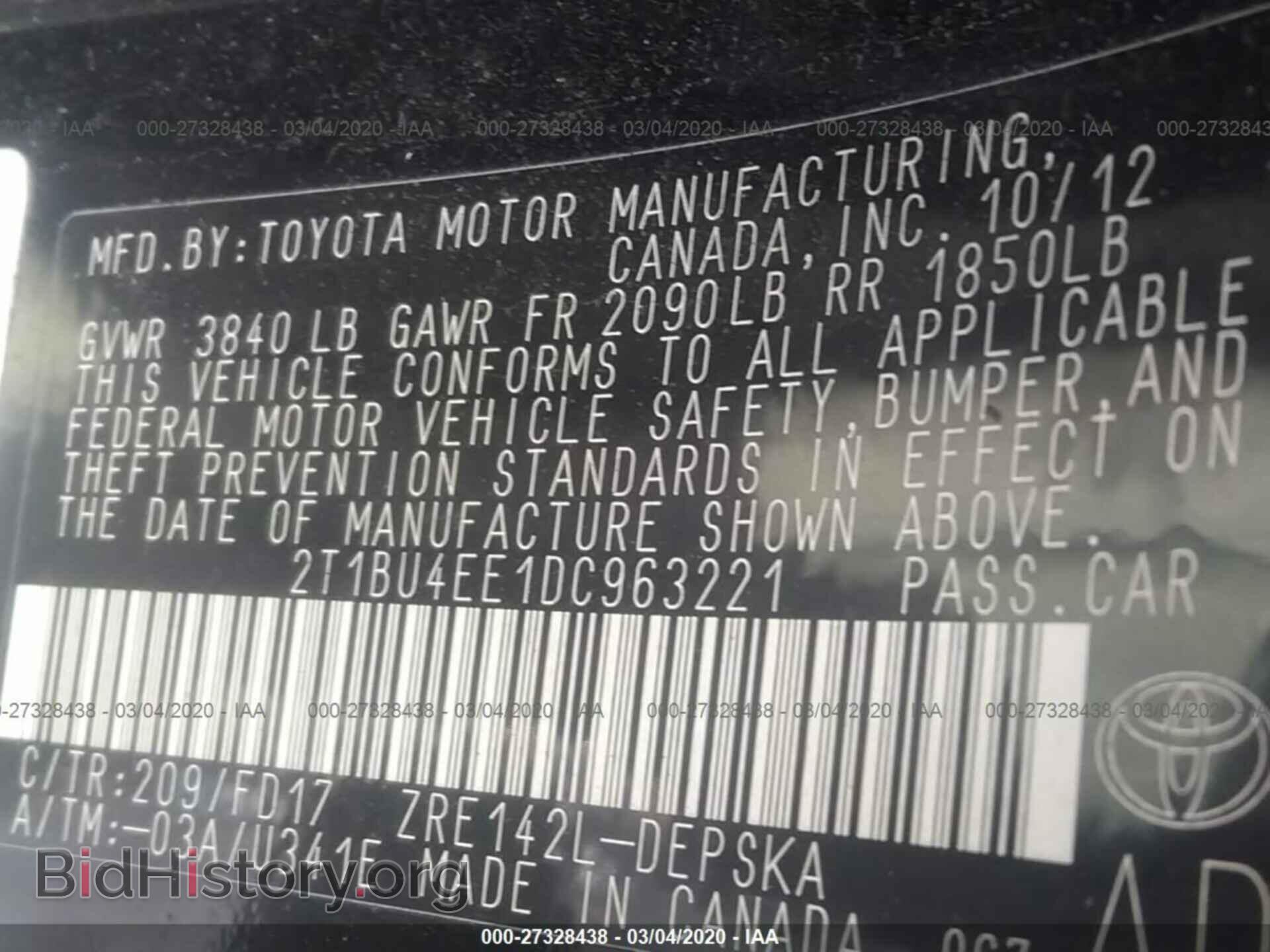 2013 TOYOTA COROLLA - VIN: 2T1BU4EE1DC963221 - Photo 9