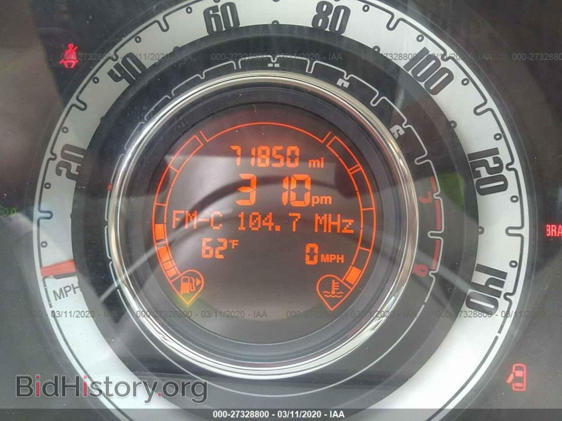 2013 FIAT 500 - VIN: 3C3CFFAR8DT531200 - Фото 7