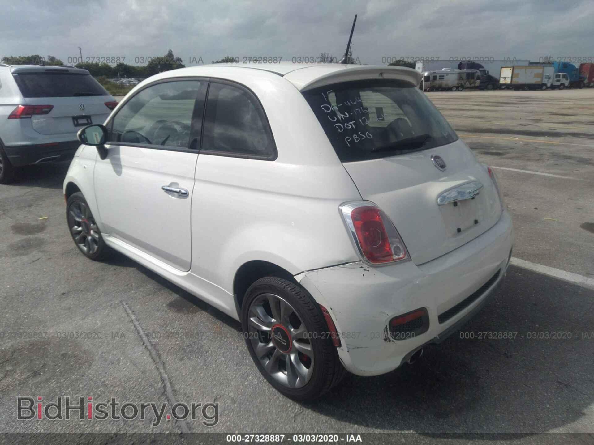 2015 FIAT 500 - VIN: 3C3CFFBR3FT681765 - Фото 3