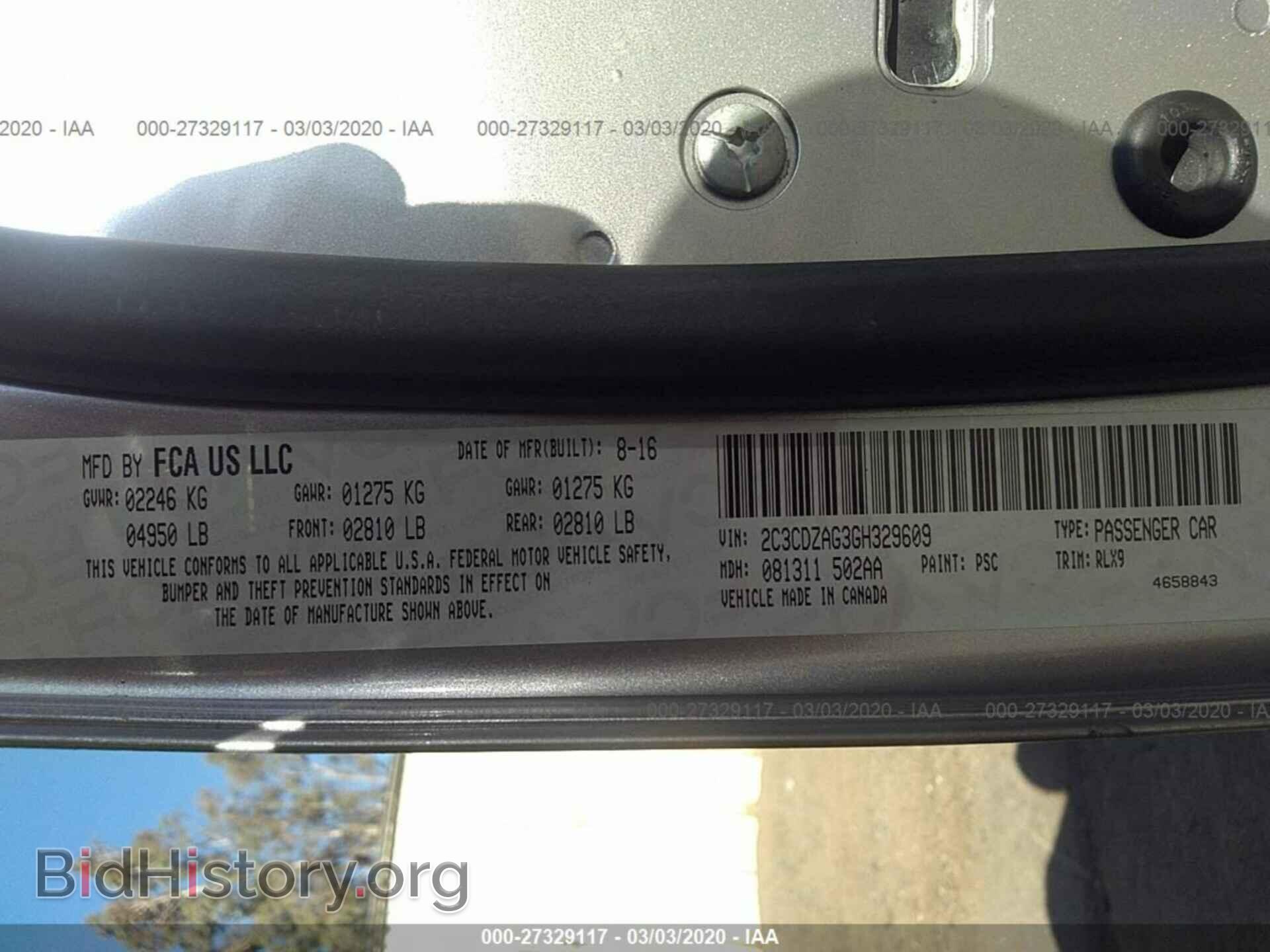 2016 DODGE CHALLENGER - VIN: 2C3CDZAG3GH329609 - Photo 9