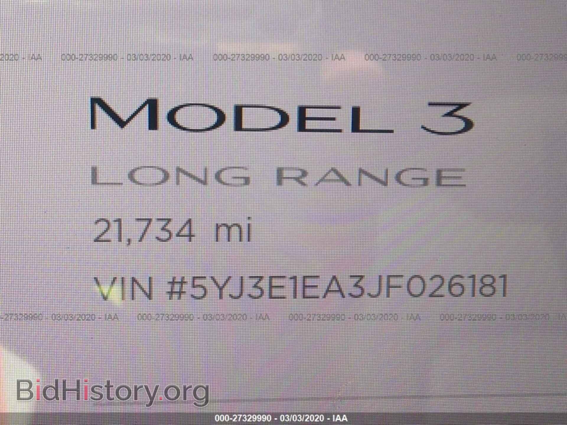 2018 TESLA MODEL 3 - VIN: 5YJ3E1EA3JF026181 - Photo 7