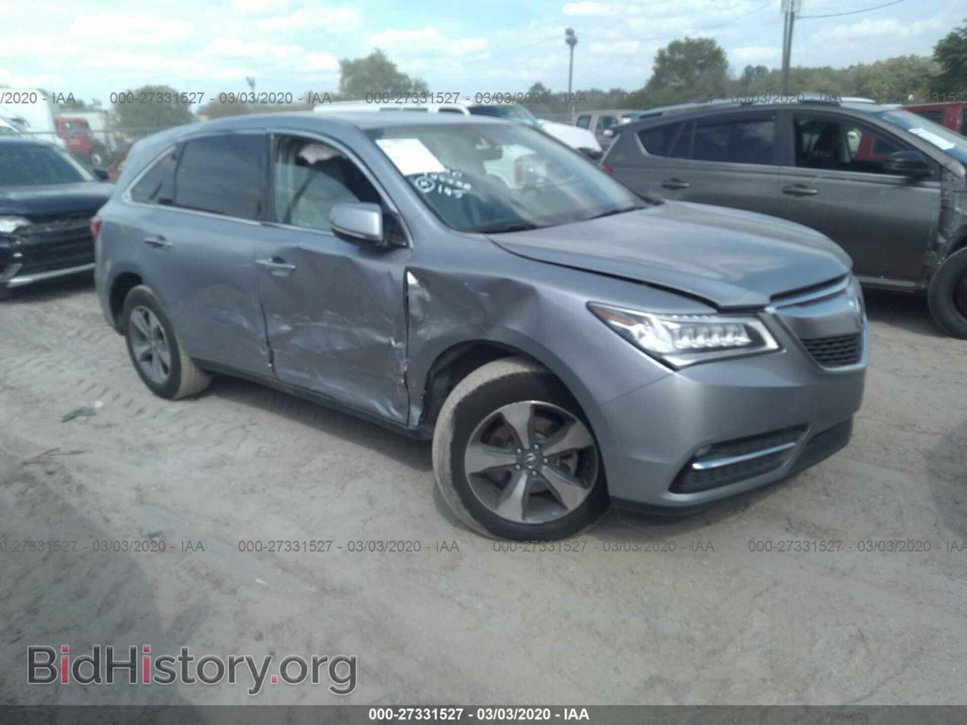 Photo 5FRYD4H28GB029907 - ACURA MDX 2016