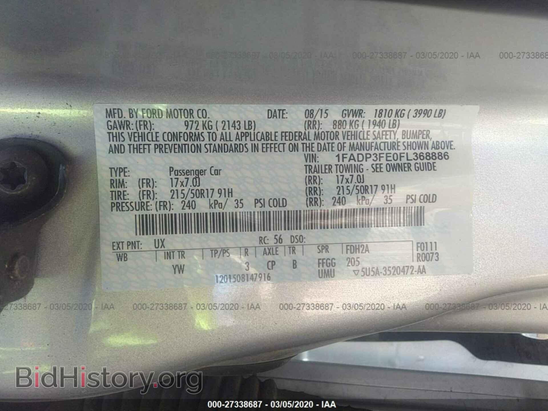 2015 FORD FOCUS - VIN: 1FADP3FE0FL368886 - Photo 9