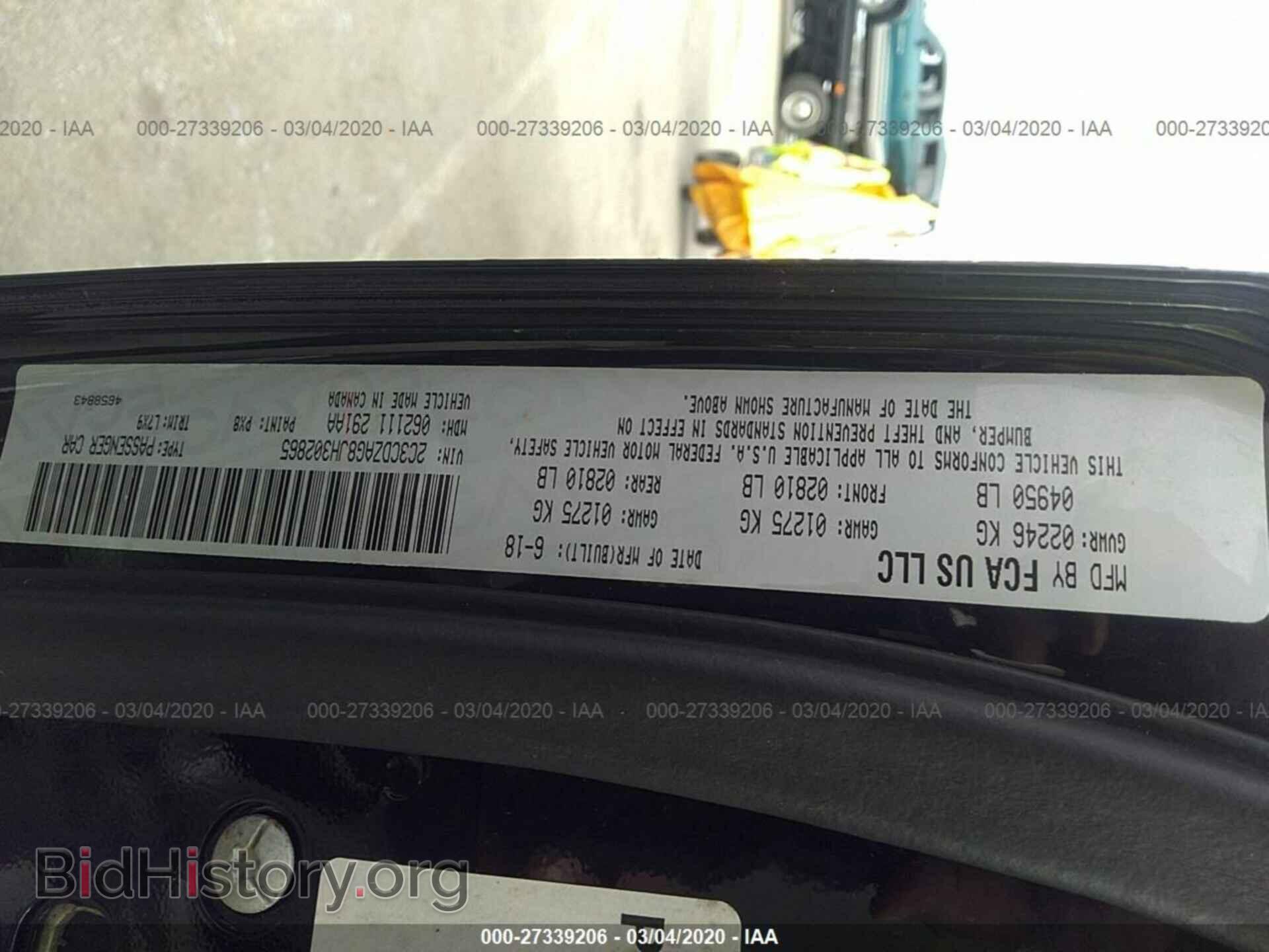 2018 DODGE CHALLENGER - VIN: 2C3CDZAG8JH302865 - Фото 9