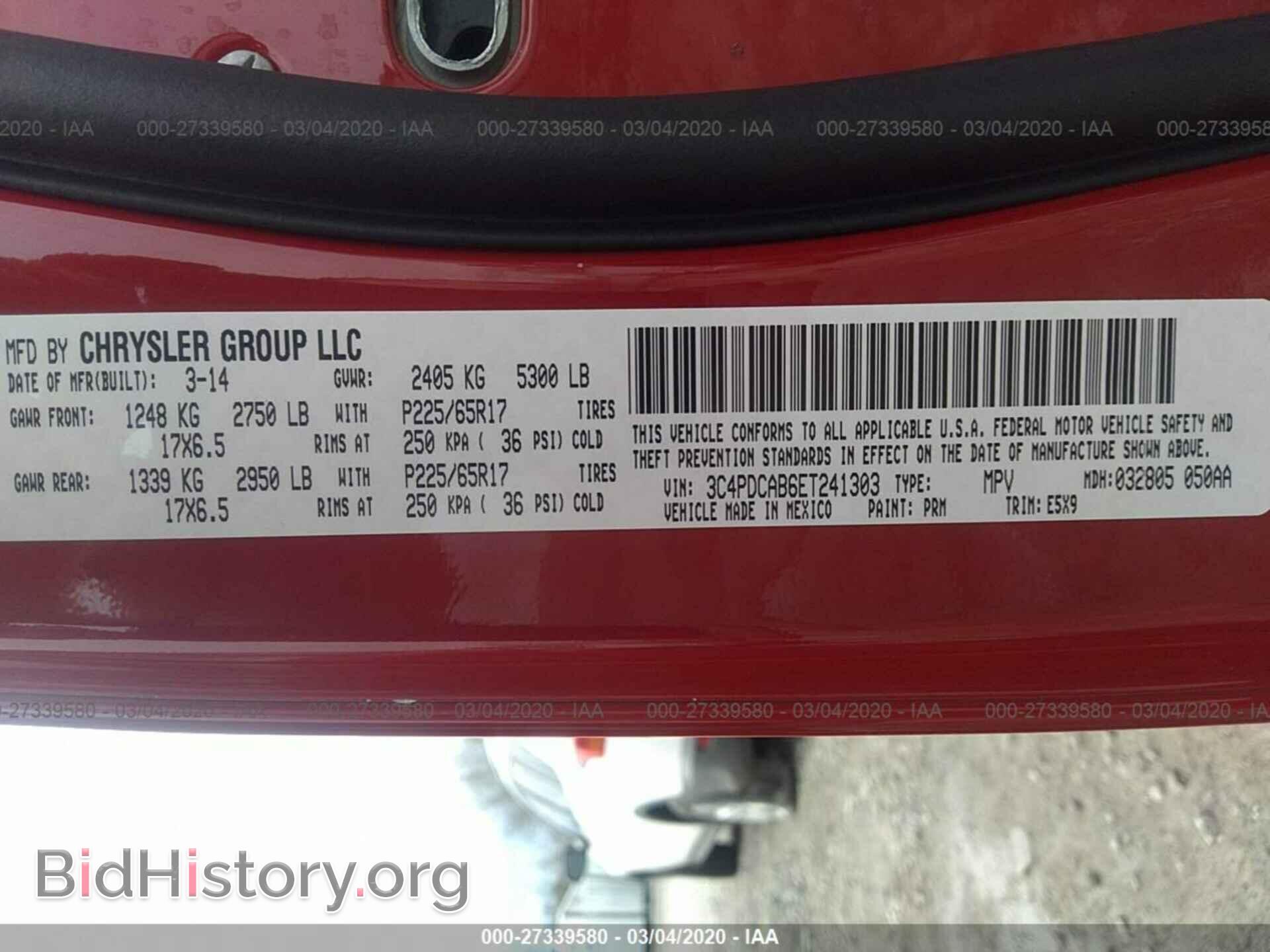 2014 DODGE JOURNEY - VIN: 3C4PDCAB6ET241303 - Photo 9