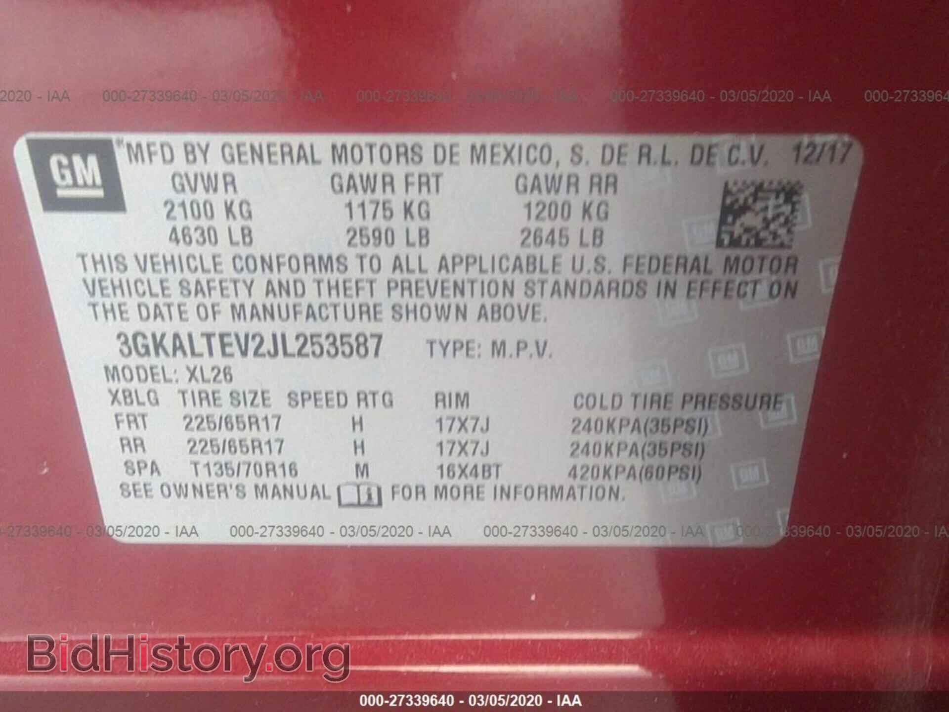 2018 GMC TERRAIN - VIN: 3GKALTEV2JL253587 - Фото 9