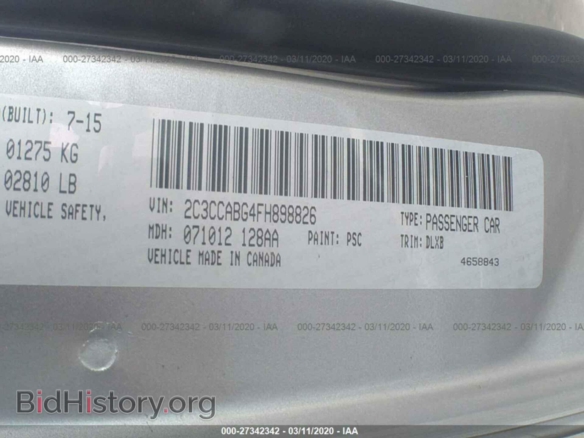 2015 CHRYSLER 300 - VIN: 2C3CCABG4FH898826 - Photo 9