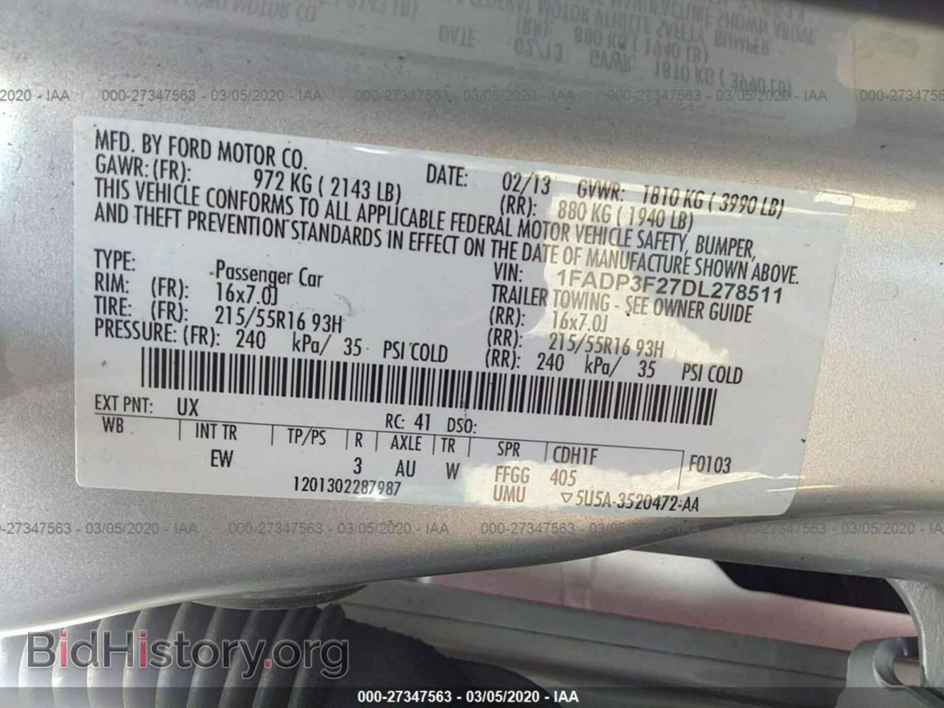2013 FORD FOCUS - VIN: 1FADP3F27DL278511 - Photo 9