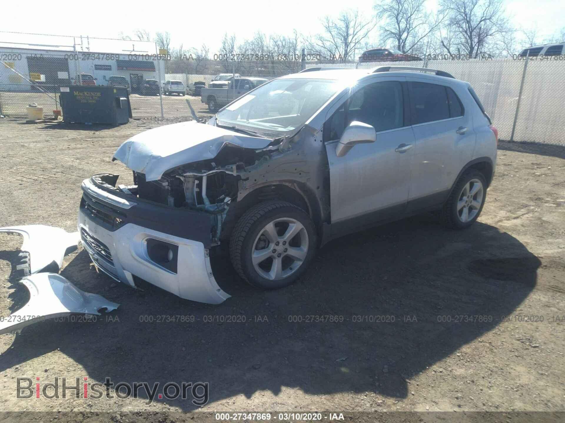2015 CHEVROLET TRAX - VIN: 3GNCJTSB7FL228624 - Фото 2
