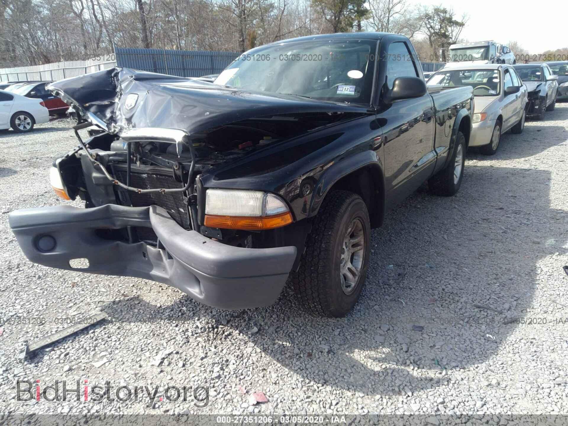 2004 DODGE DAKOTA - VIN: 1D7FL16K94S585998 - Фото 2