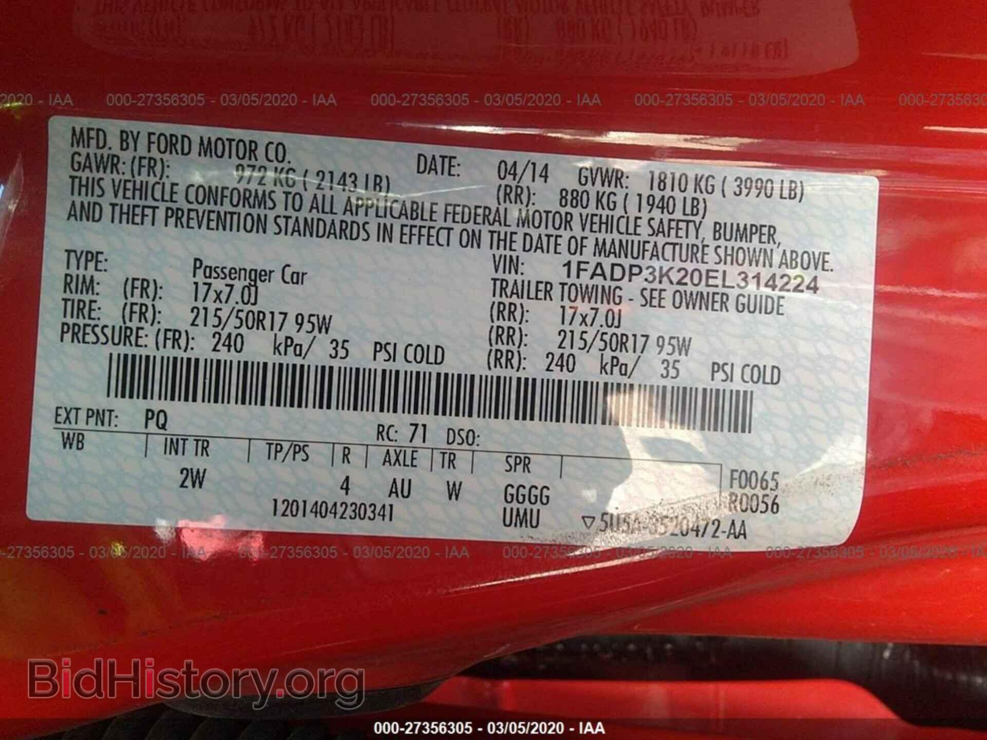 2014 FORD FOCUS - VIN: 1FADP3K20EL314224 - Photo 9