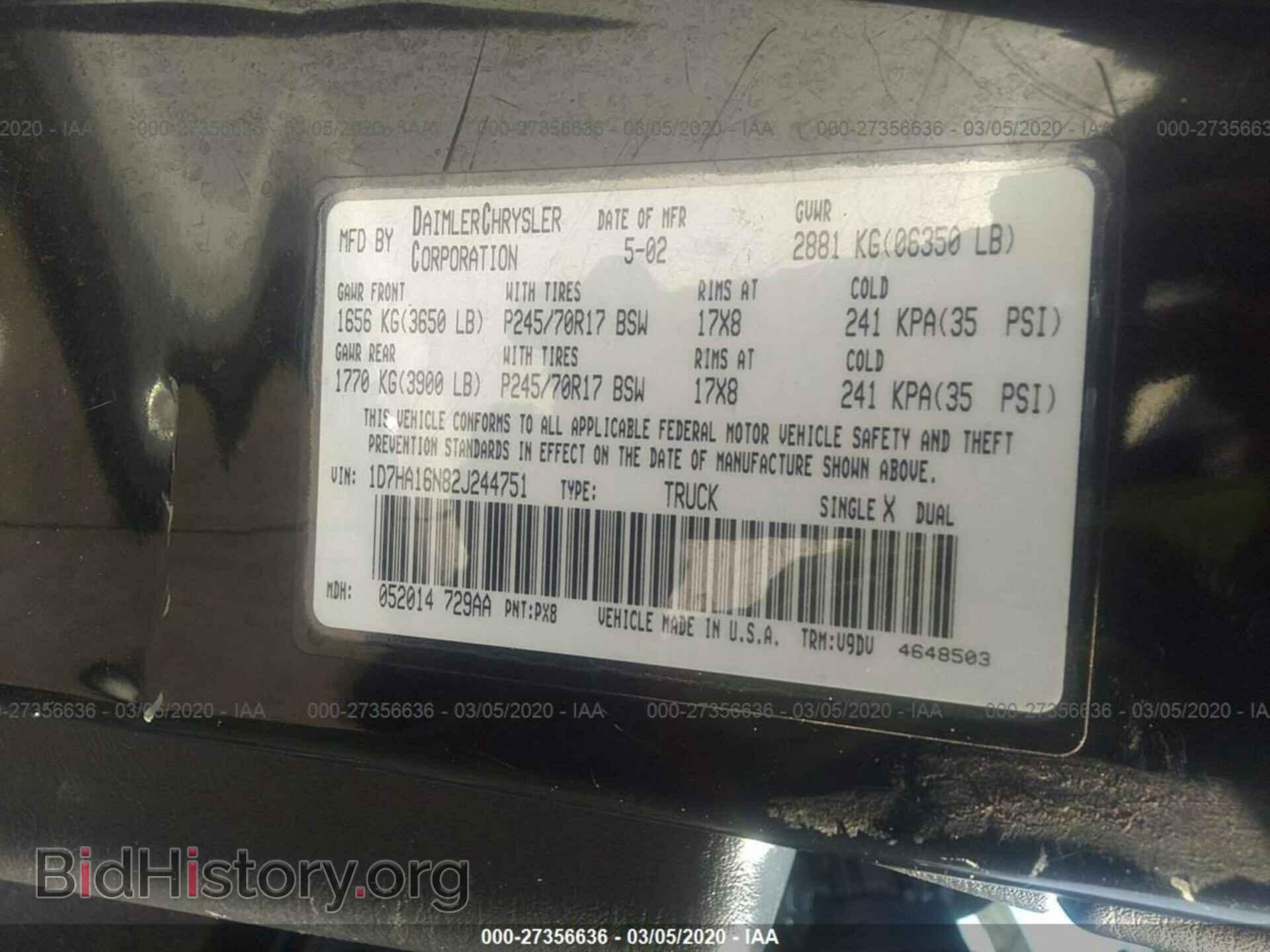 2002 DODGE RAM 1500 - VIN: 1D7HA16N82J244751 - Photo 9