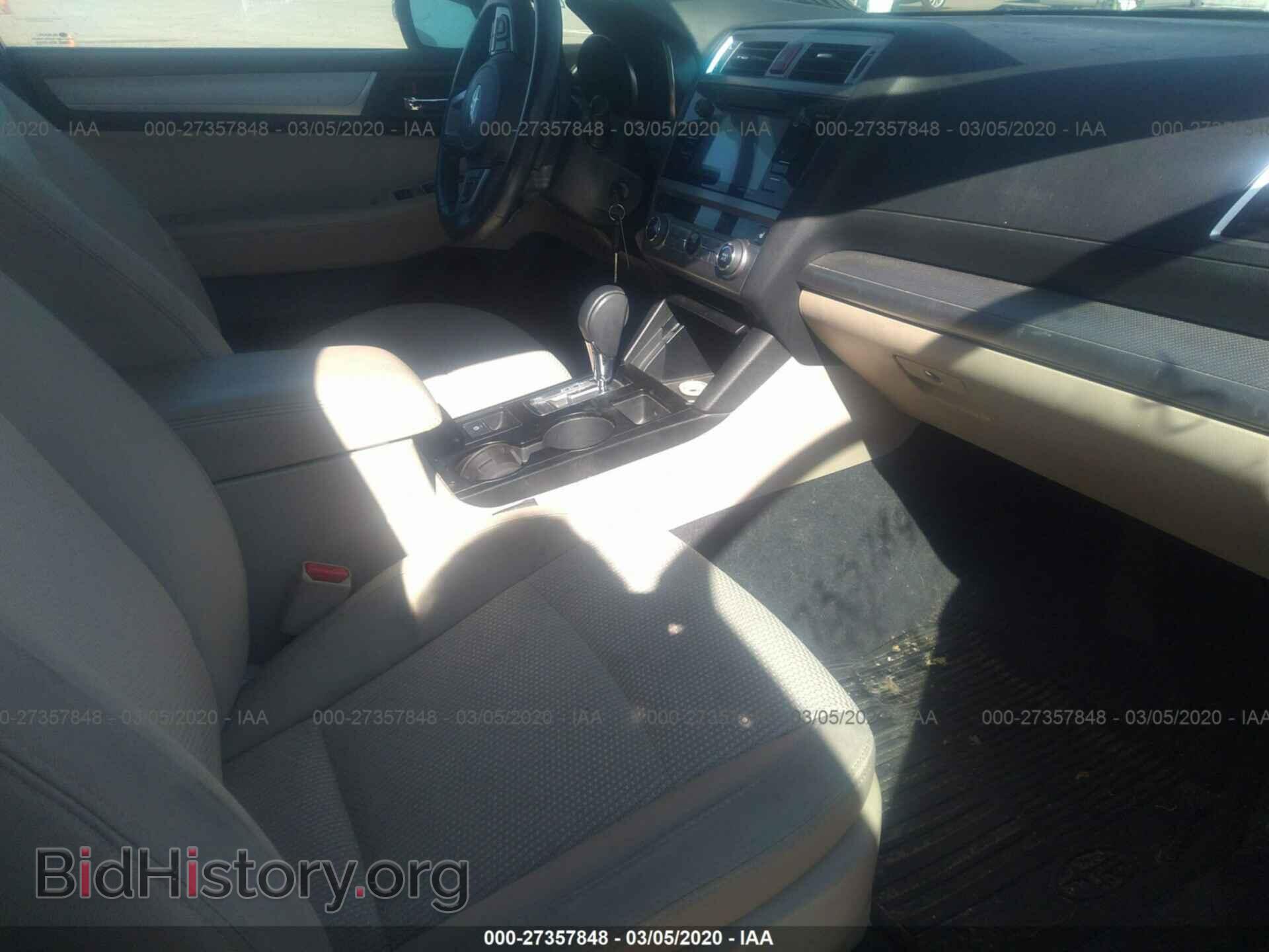 2016 SUBARU OUTBACK - VIN: 4S4BSAFC3G3203592 - Фото 5