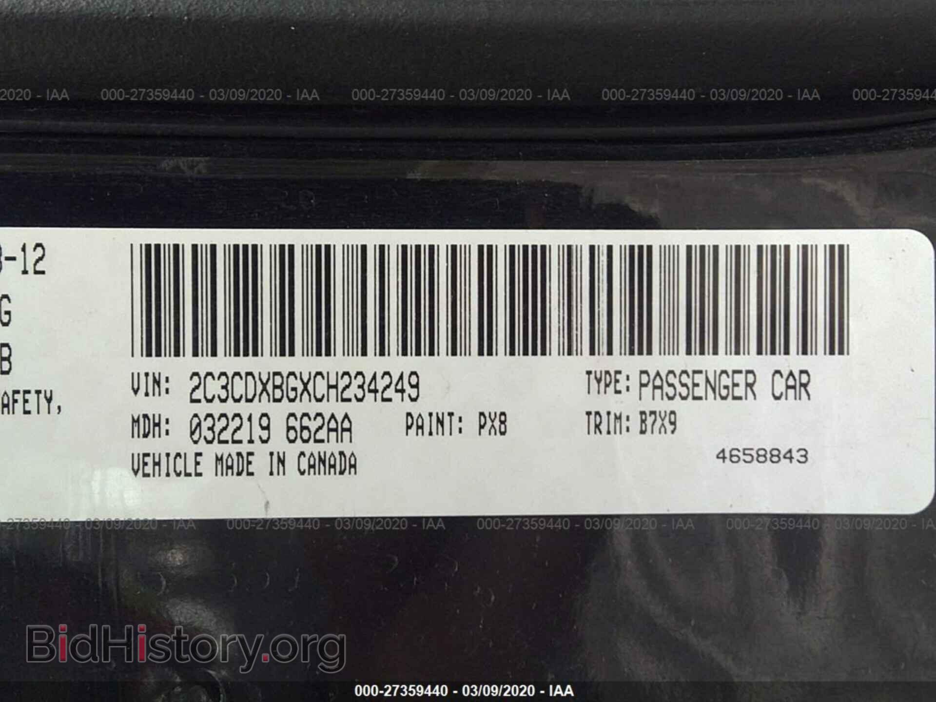 2012 DODGE CHARGER - VIN: 2C3CDXBGXCH234249 - Фото 9