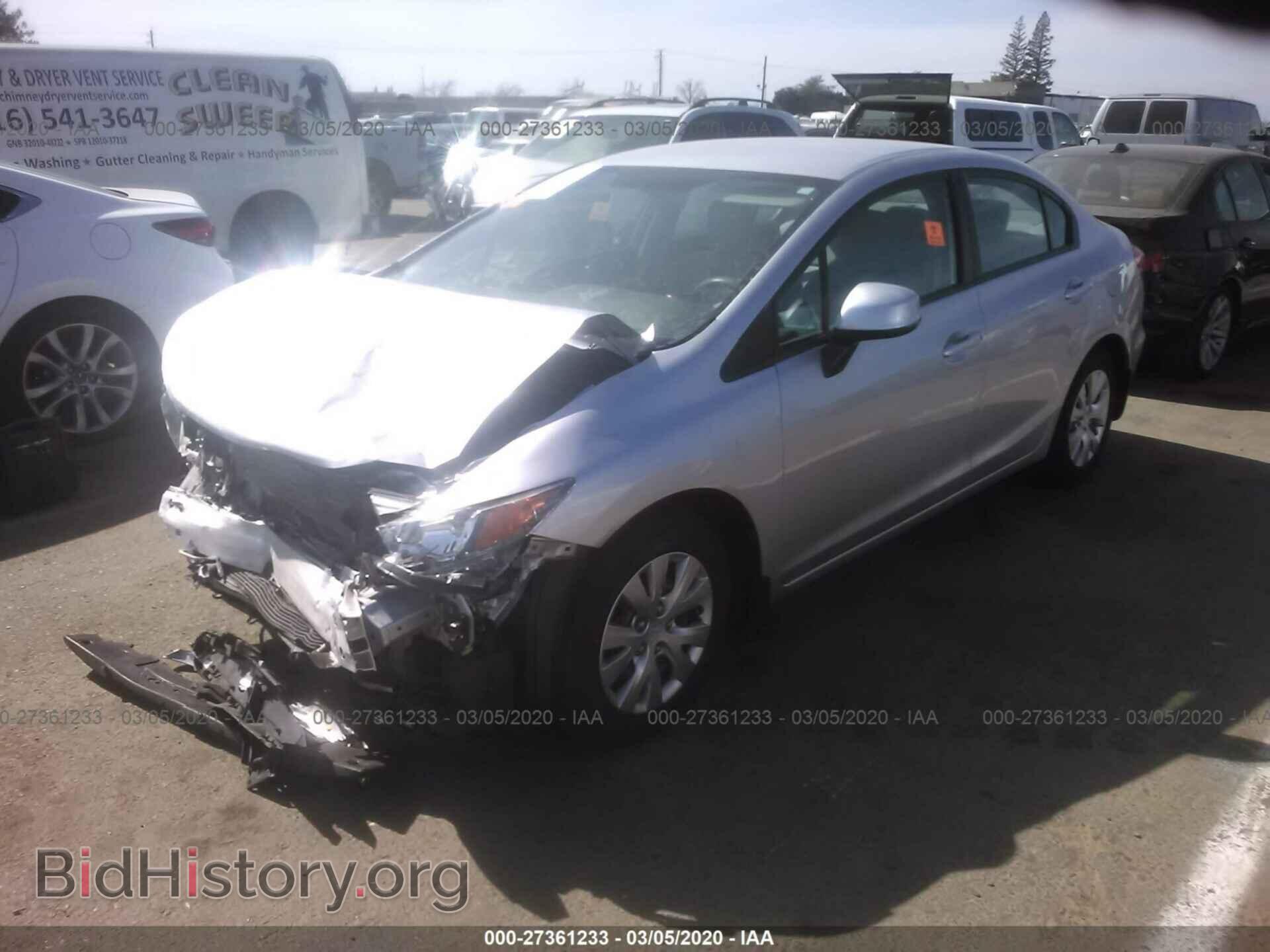 2012 HONDA CIVIC - VIN: 2HGFB2F51CH315166 - Фото 2