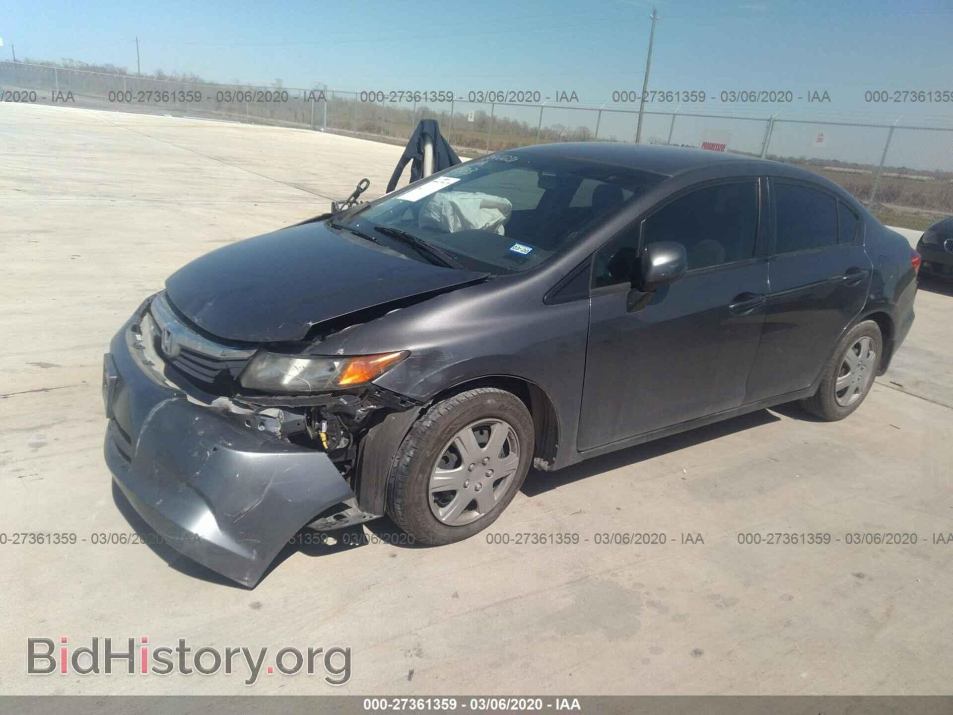 2012 HONDA CIVIC - VIN: 2HGFB2F5XCH576523 - Фото 2