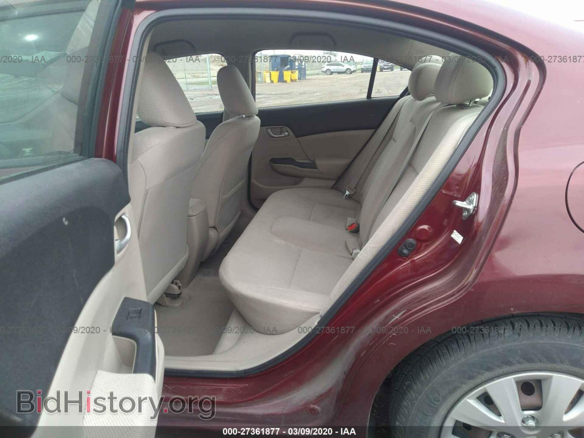 2012 HONDA CIVIC - VIN: 2HGFB2F54CH558986 - Фото 8