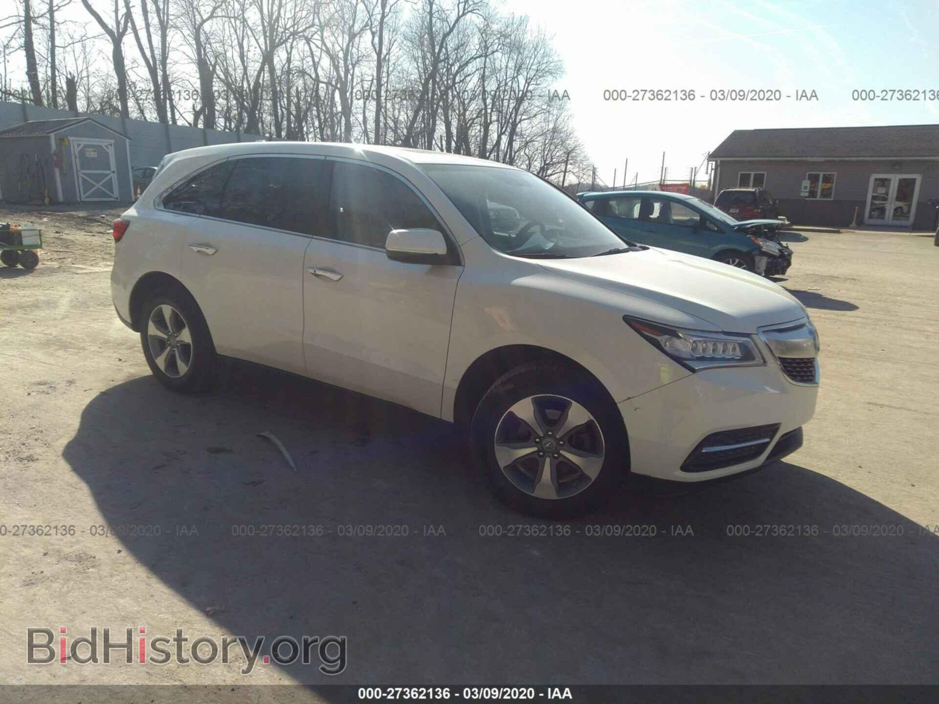 Фотография 5FRYD4H23EB011893 - ACURA MDX 2014