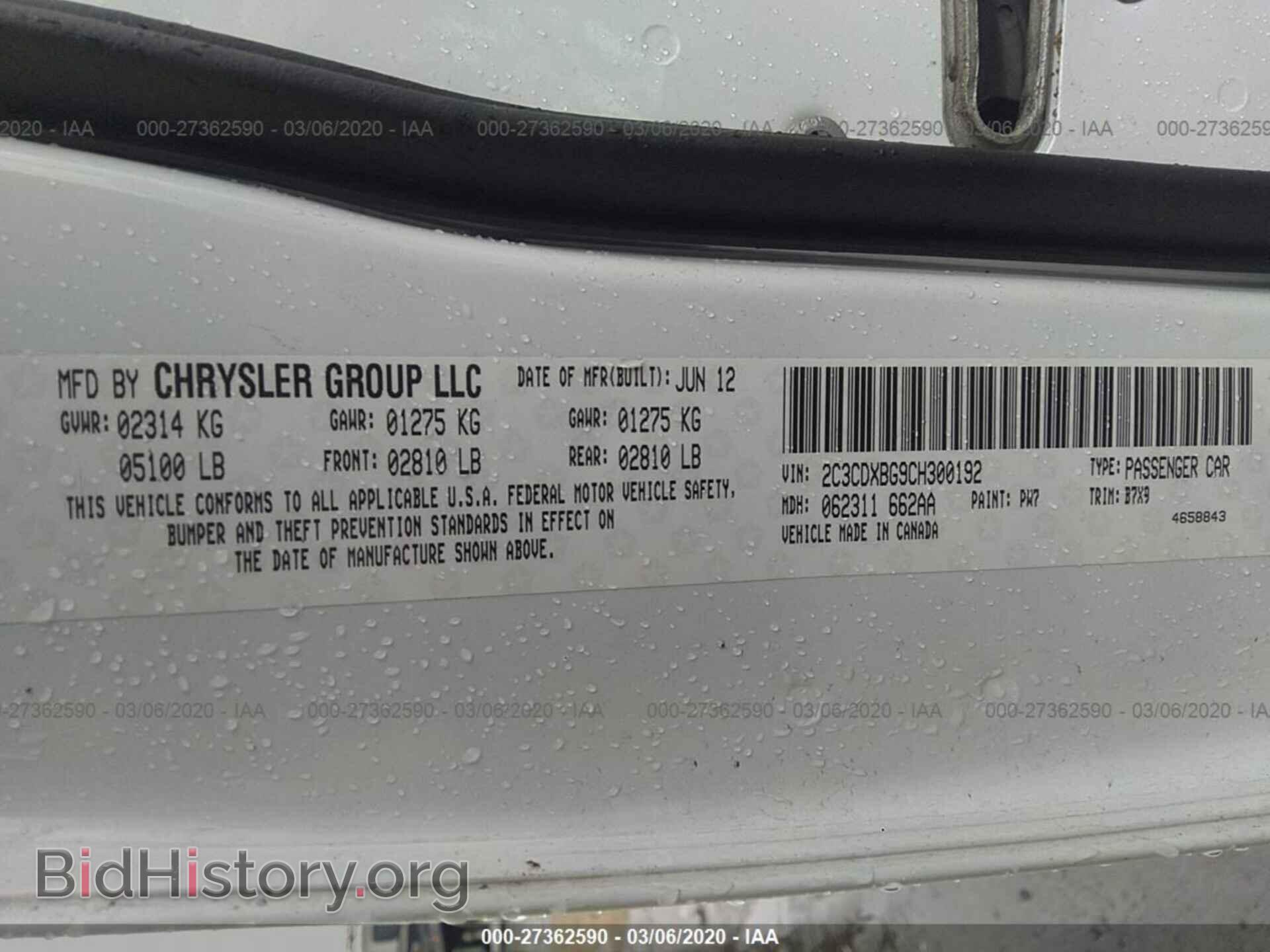 2012 DODGE CHARGER - VIN: 2C3CDXBG9CH300192 - Фото 9