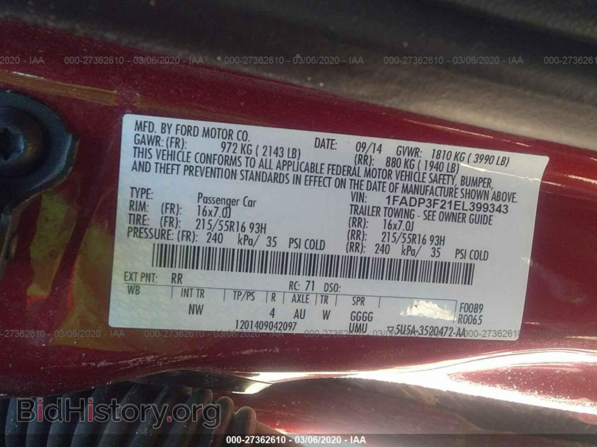 2014 FORD FOCUS - VIN: 1FADP3F21EL399343 - Photo 9