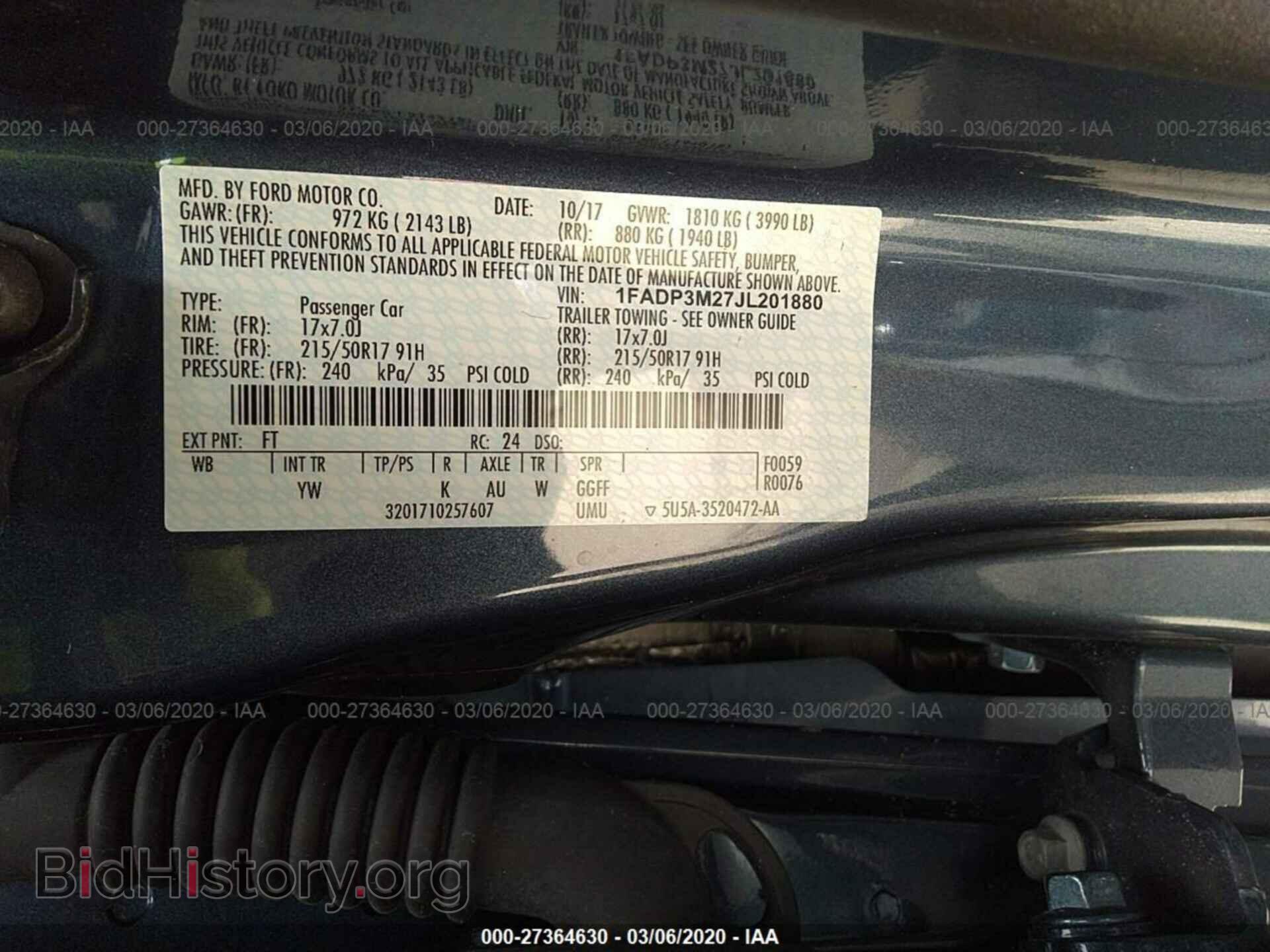 2018 FORD FOCUS - VIN: 1FADP3M27JL201880 - Фото 9