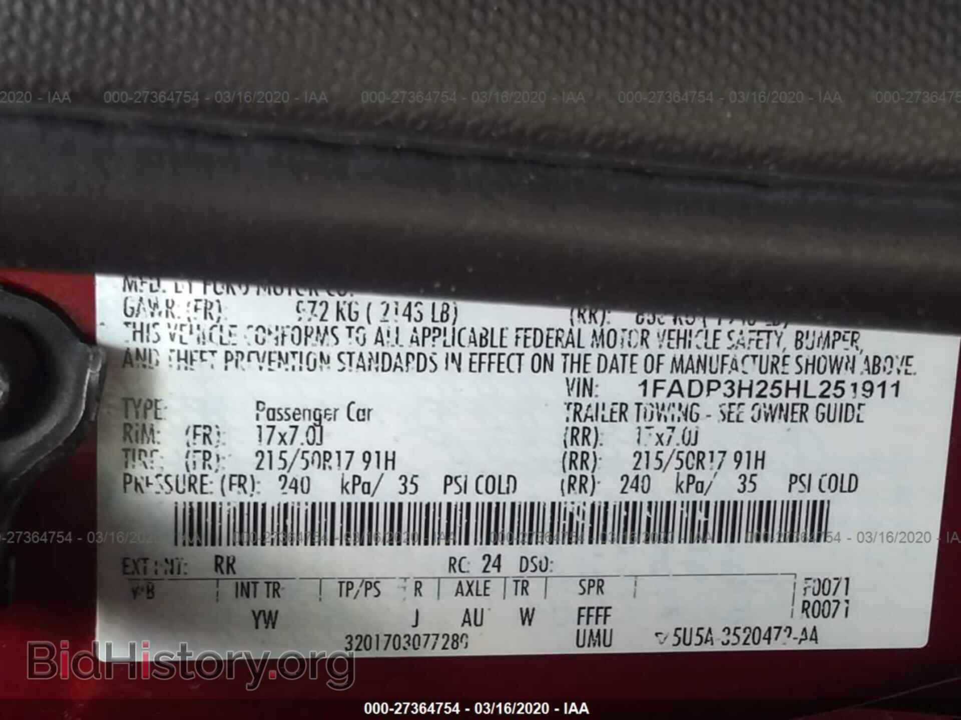 2017 FORD FOCUS - VIN: 1FADP3H25HL251911 - Фото 9