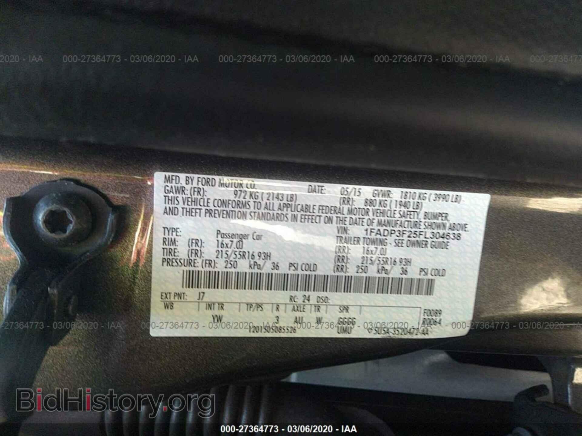 2015 FORD FOCUS - VIN: 1FADP3F25FL304638 - Фото 9