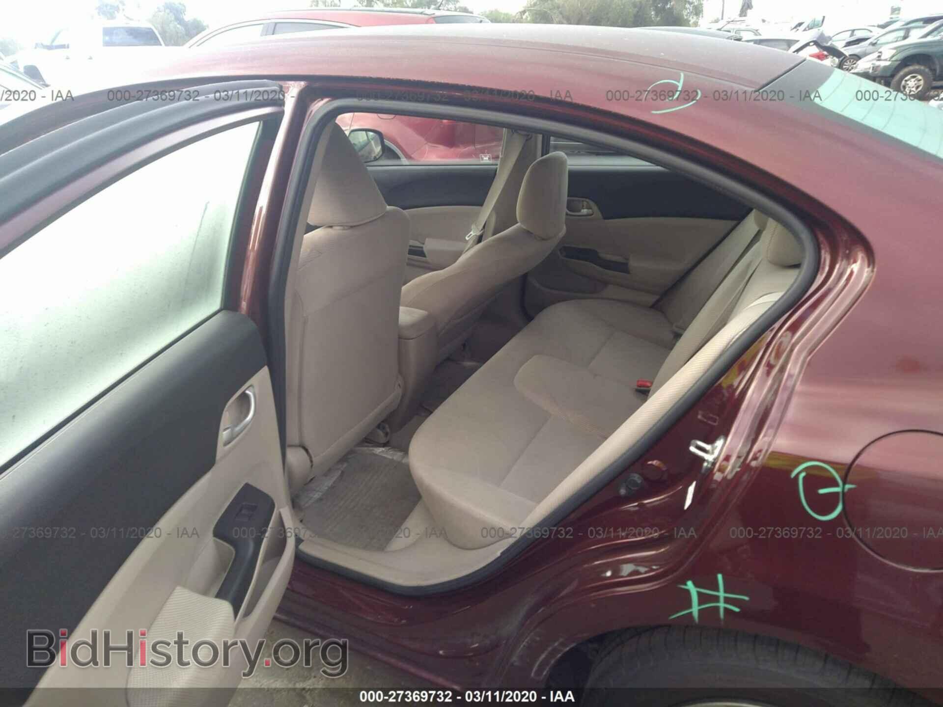 2012 HONDA CIVIC - VIN: 19XFB2F55CE358693 - Фото 8