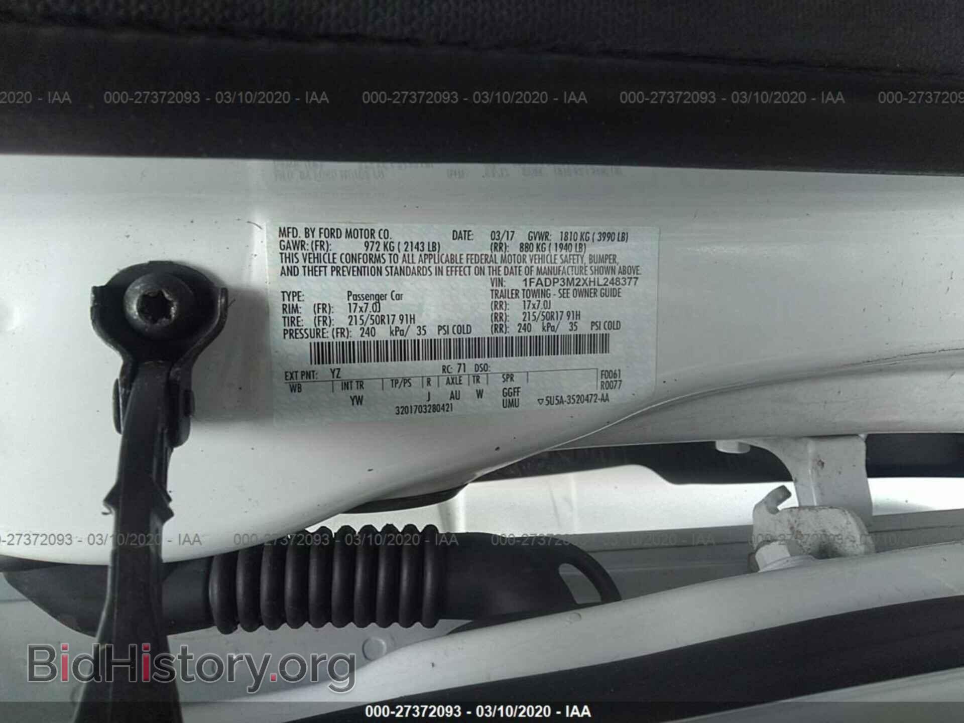 2017 FORD FOCUS - VIN: 1FADP3M2XHL248377 - Photo 9