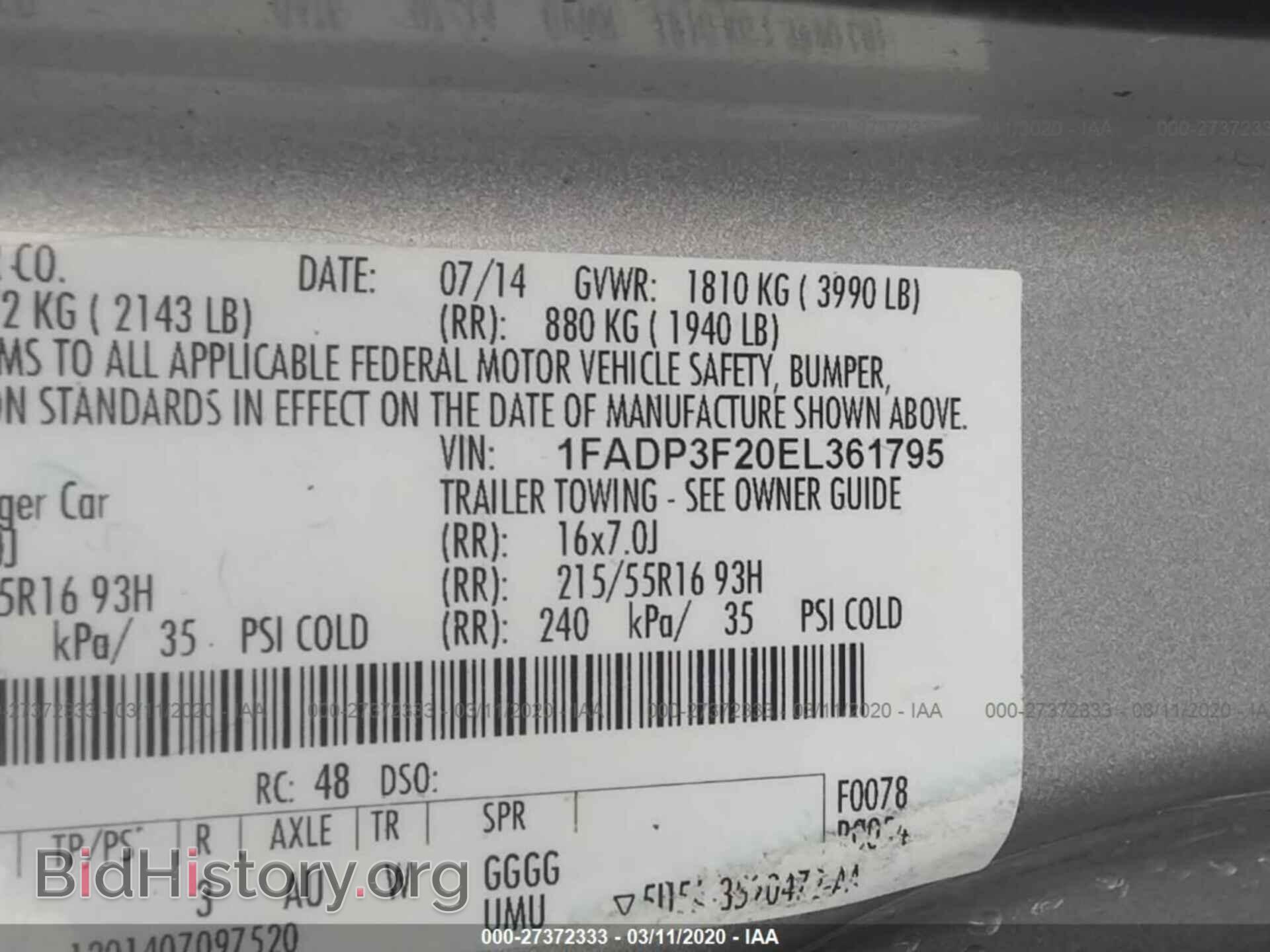 2014 FORD FOCUS - VIN: 1FADP3F20EL361795 - Photo 9