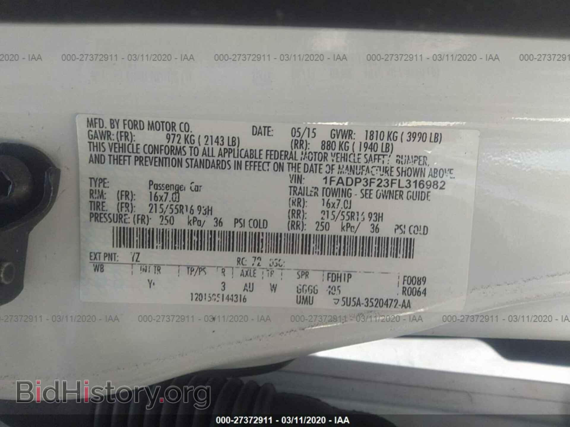 2015 FORD FOCUS - VIN: 1FADP3F23FL316982 - Фото 9