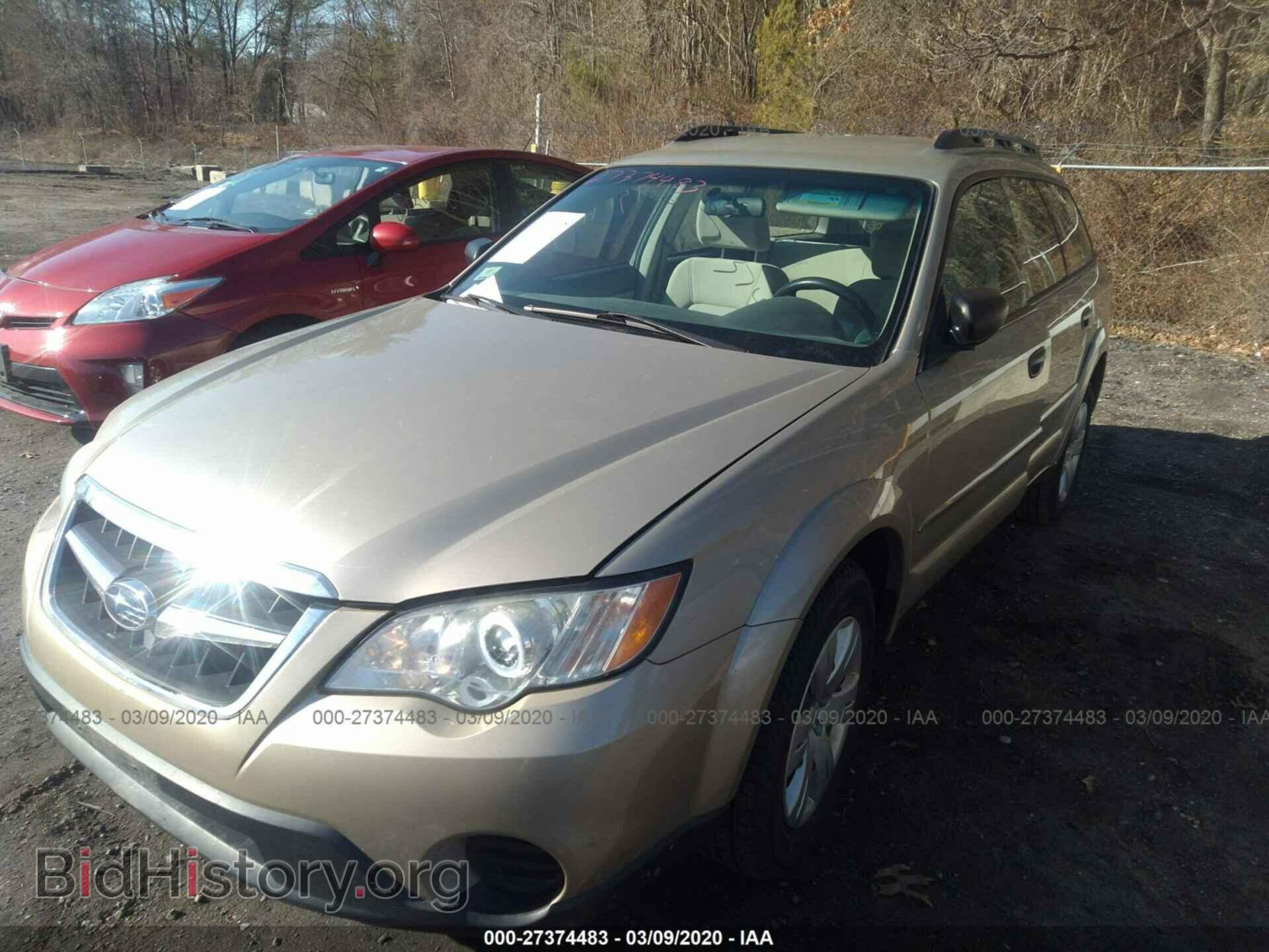 2008 SUBARU OUTBACK - VIN: 4S4BP60C387321837 - Фото 2