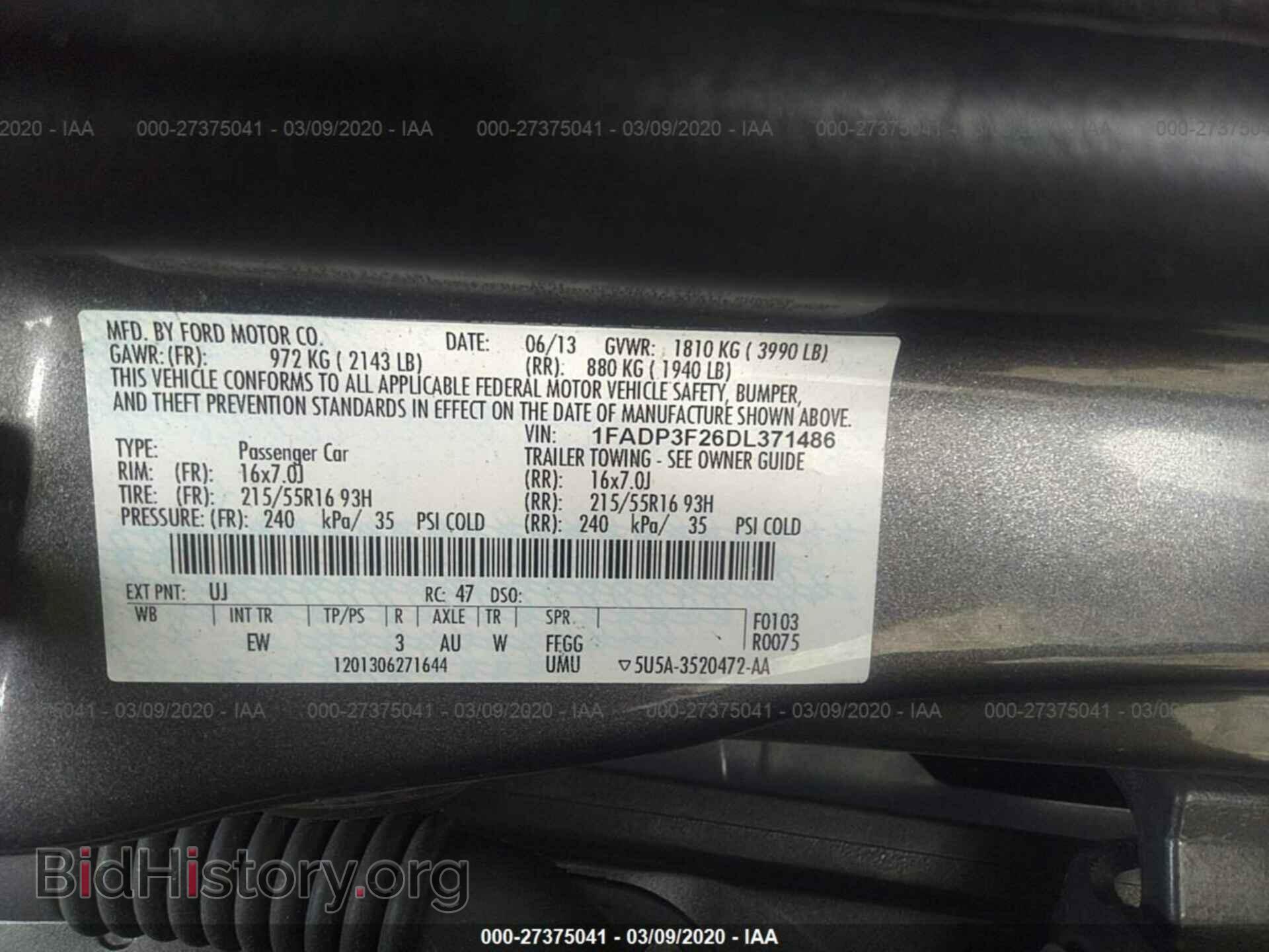 2013 FORD FOCUS - VIN: 1FADP3F26DL371486 - Photo 9