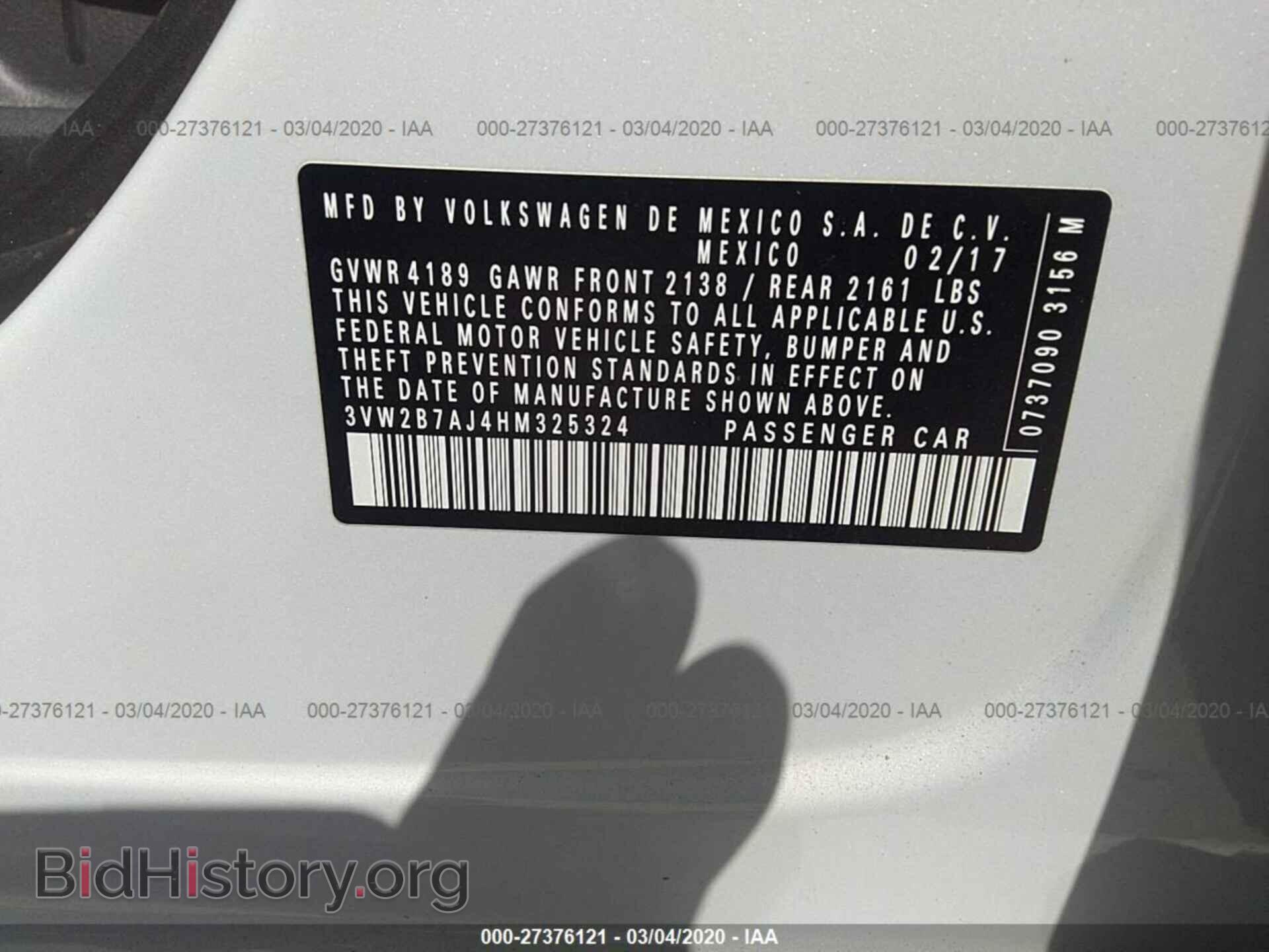 2017 VOLKSWAGEN JETTA - VIN: 3VW2B7AJ4HM325324 - Фото 9