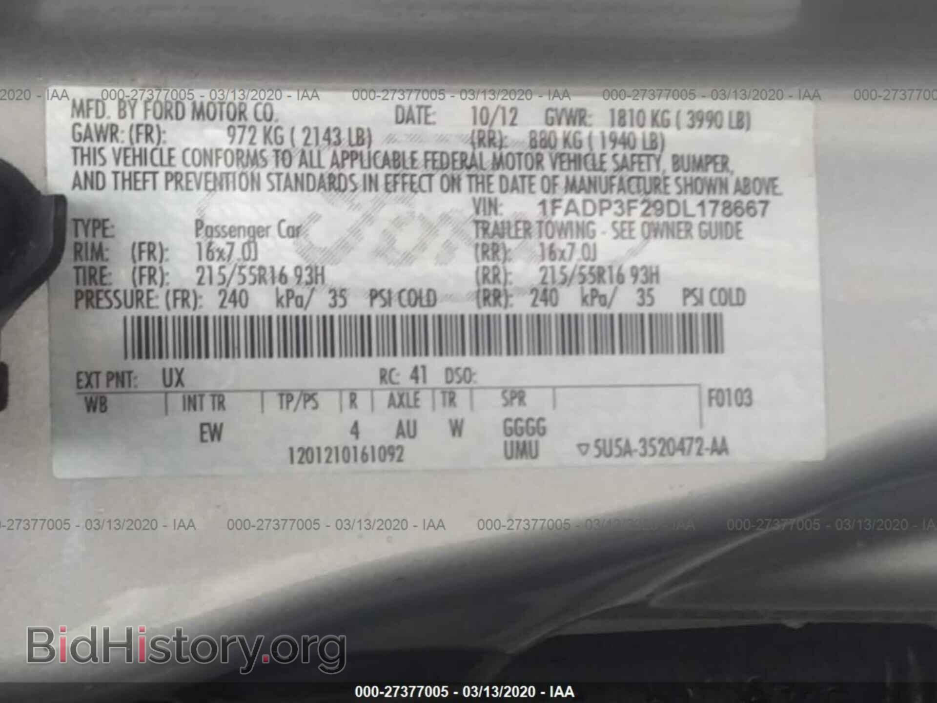 2013 FORD FOCUS - VIN: 1FADP3F29DL178667 - Photo 9