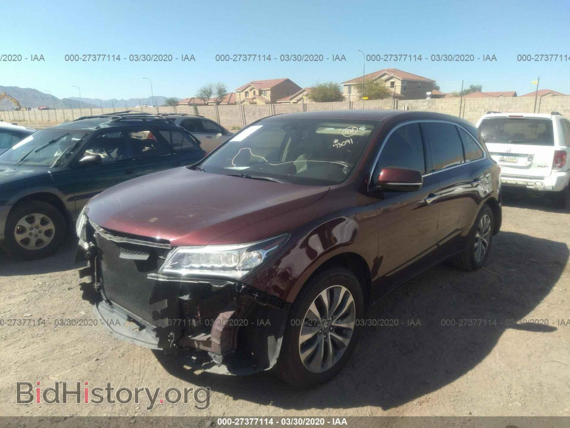 2014 ACURA MDX - VIN: 5FRYD3H41EB004436 - Photo 2